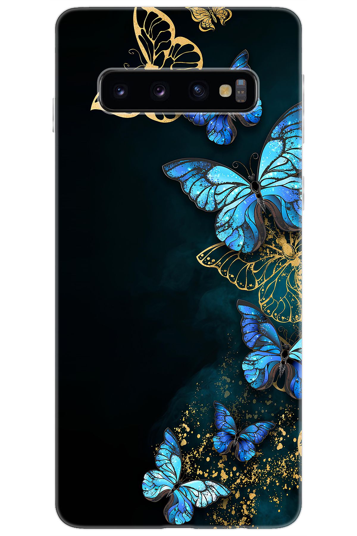 Ceppare Samsung Galaxy S10 (SM-G973F) Uyumlu Kılıf Desen Baskılı Silikon Kelebekler STK:721 CP-ydgphS2