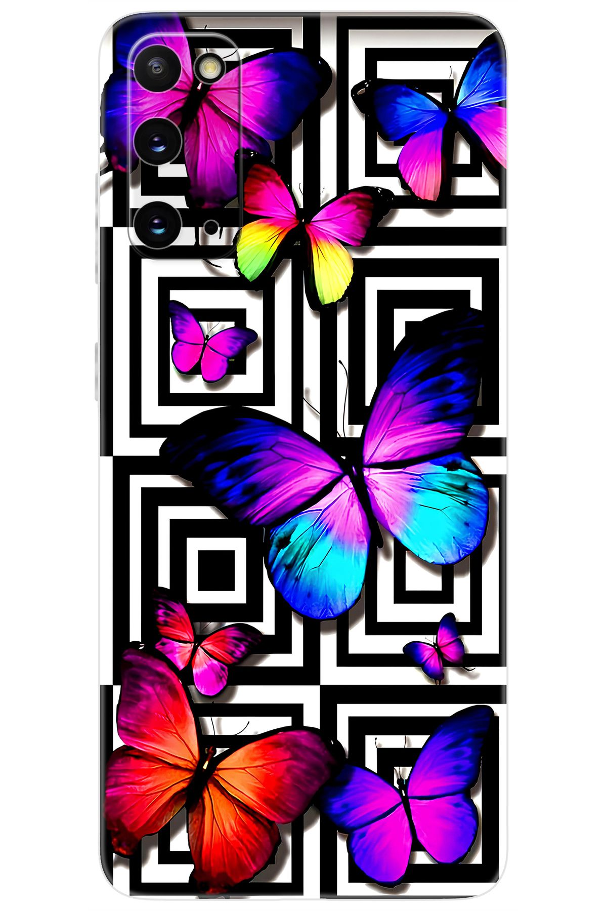 Ceppare Samsung Galaxy S20 (SM-G980F) Uyumlu Kılıf Desen Baskılı Silikon Kelebek STK:699 CP-ifPs2ub