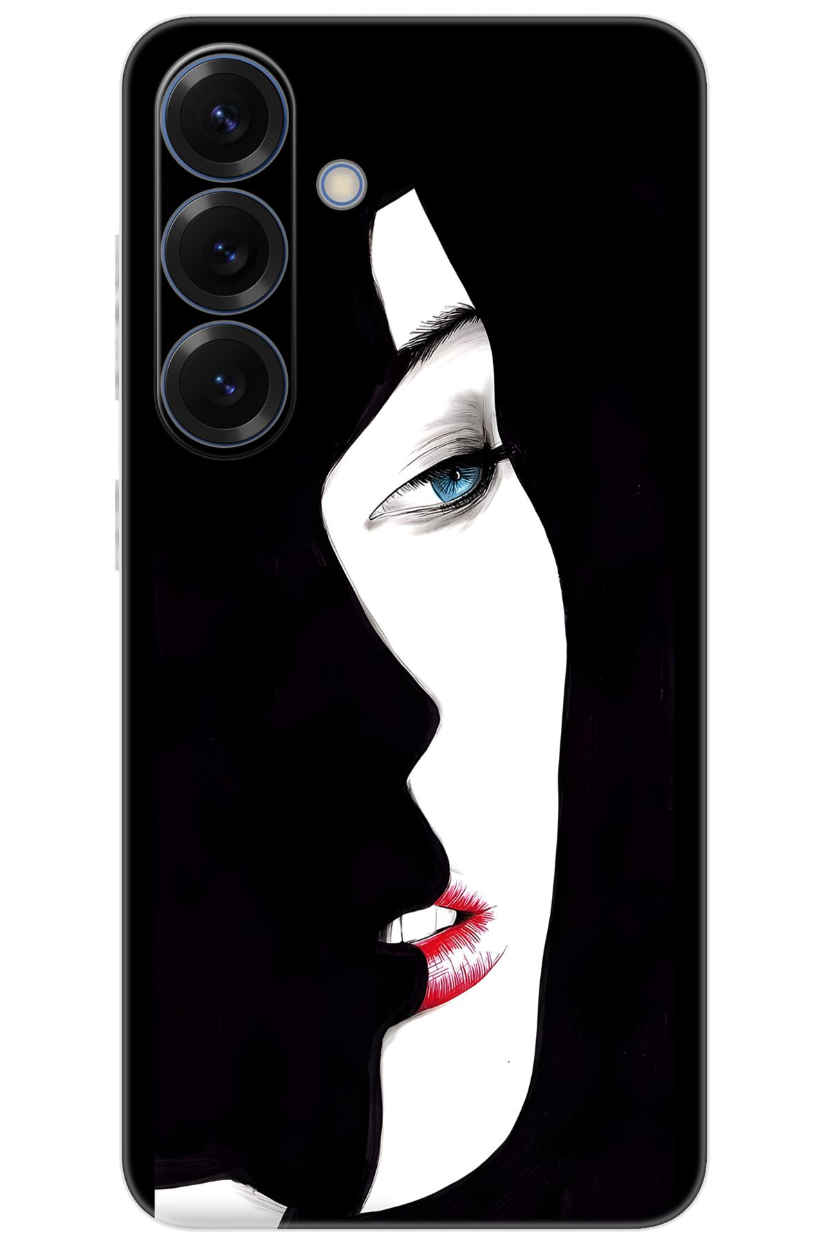 Ceppare Samsung Galaxy S25 (SM-S931B) Uyumlu Kılıf Desen Baskı Silikon Siyah Beyaz Kadın STK:635 CP-yVJsZNr