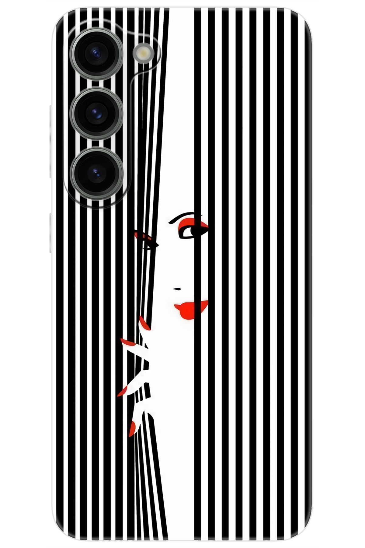 Ceppare Samsung Galaxy S23 (SM-S911B) Uyumlu Kılıf Desenli Silikon Saklambaç Art Style STK:735 CP-a4cQBS4