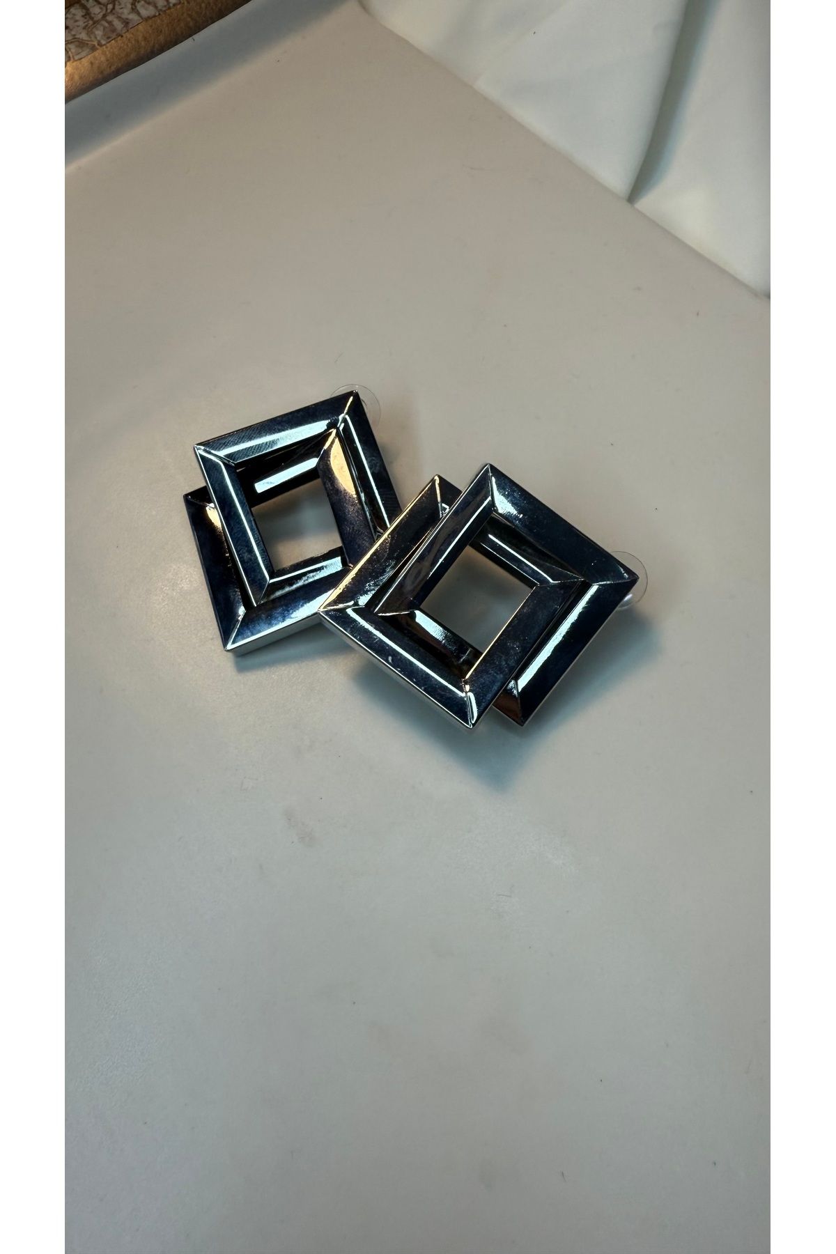 byNICCE Baklava küpe silver
