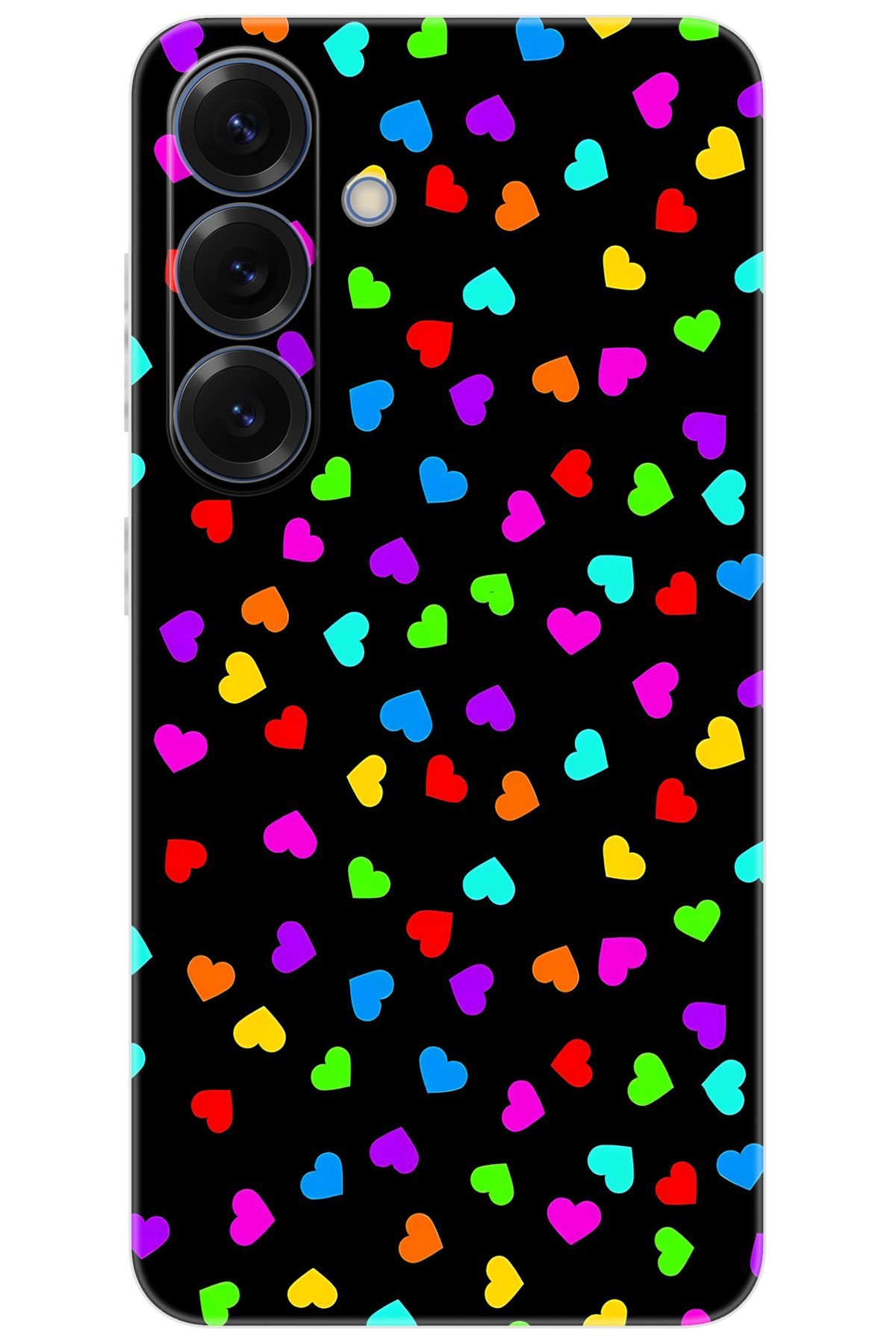 Ceppare Samsung Galaxy S25 (SM-S931B) Uyumlu Kılıf Desenli Silikon Renkli Minik Kalpler STK:1017 CP-DNIUXxl