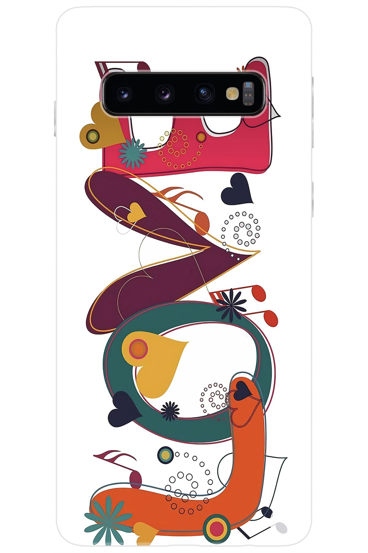 Ceppare Samsung Galaxy S10 (SM-G973F) Uyumlu Kılıf Desen Baskılı Silikon LOVE STK:621 CP-F77nrqt