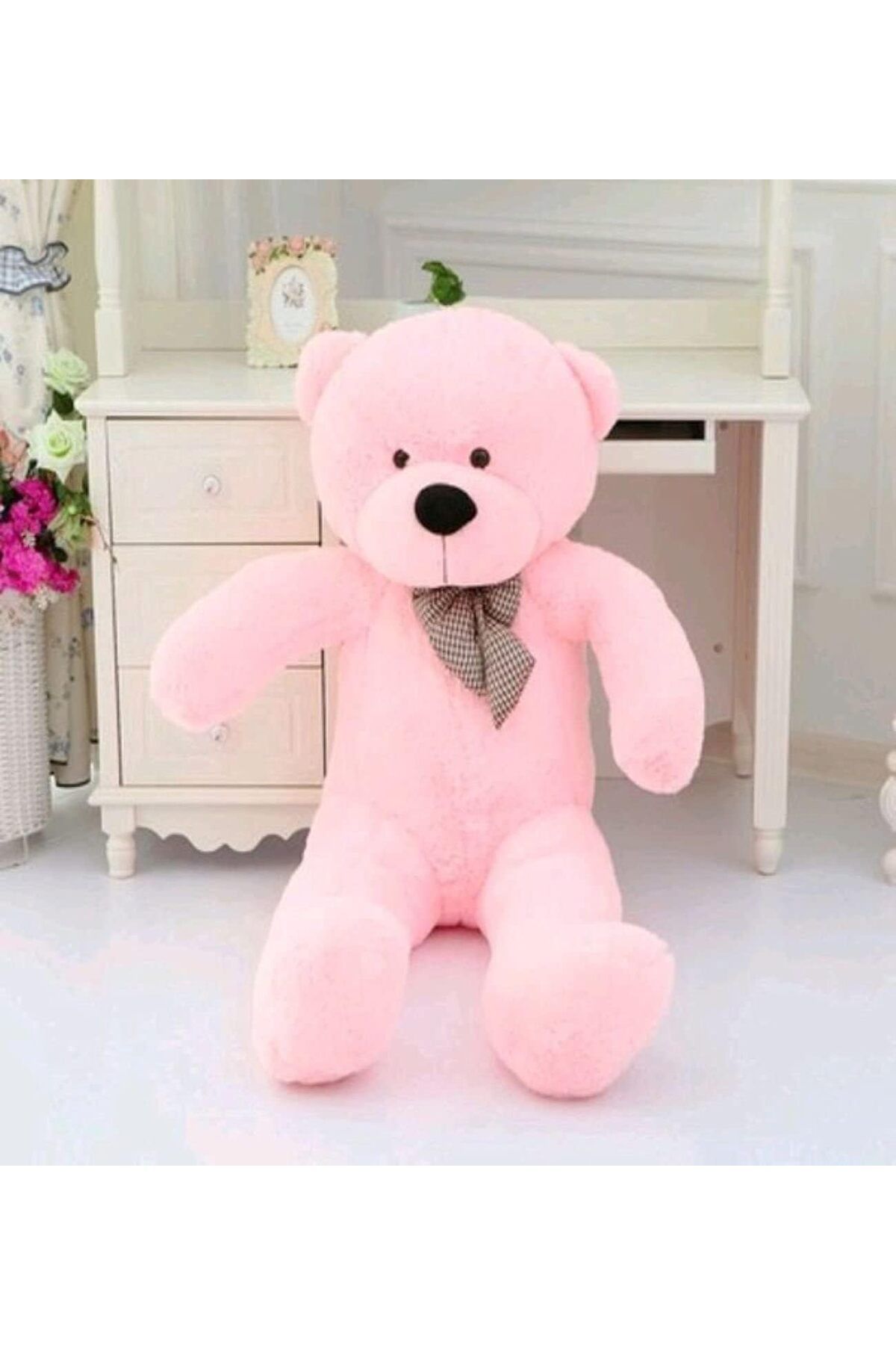 yenibagshop Özel Hediye - 140 cm Papyonlu Peluş Ayıcık. 140cmAyı (PEMBE)