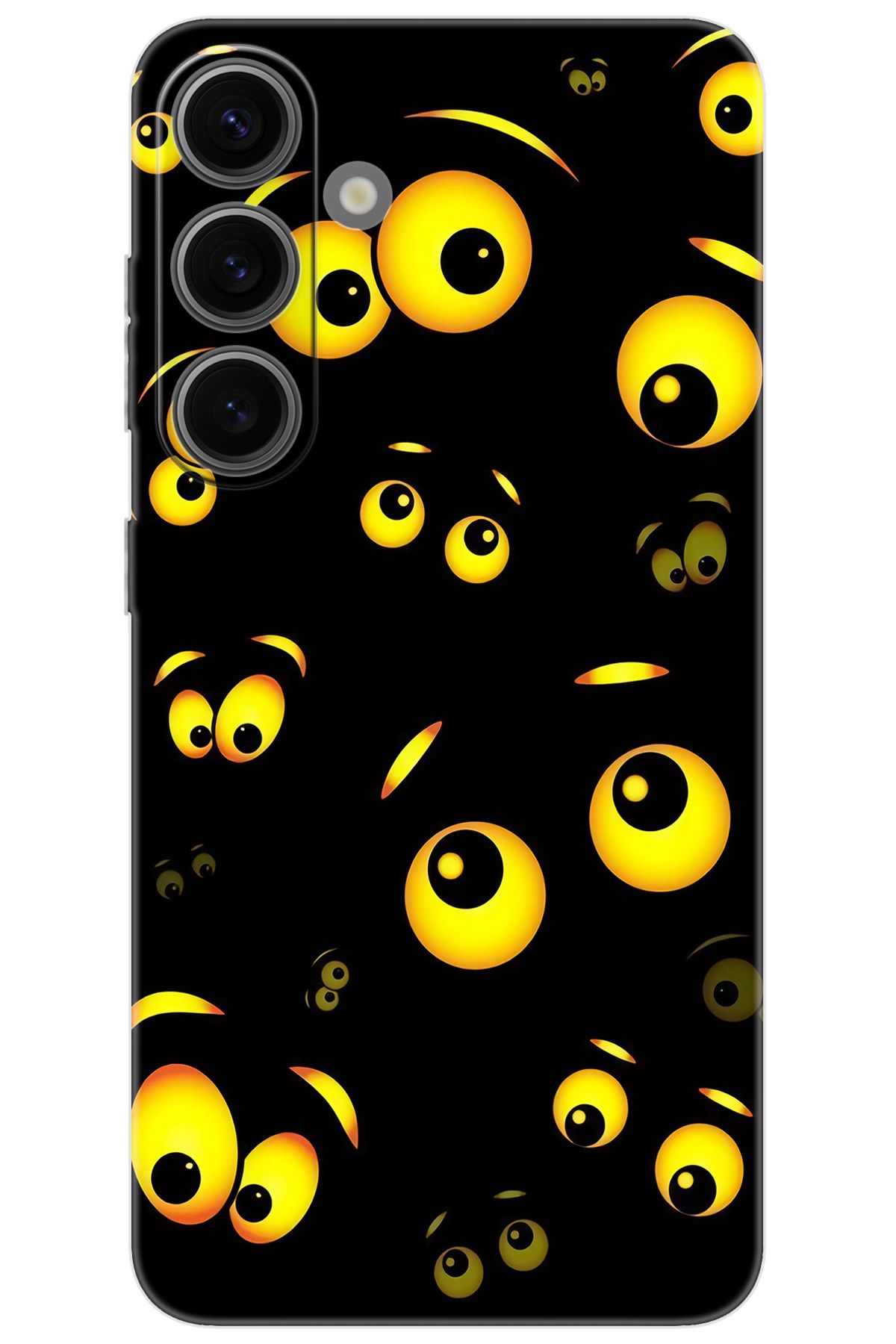 Ceppare Samsung Galaxy S24 (SM-S921B) Uyumlu Kılıf Desen Baskılı Silikon Emoji Gözler STK:746 CP-QA0vV9p