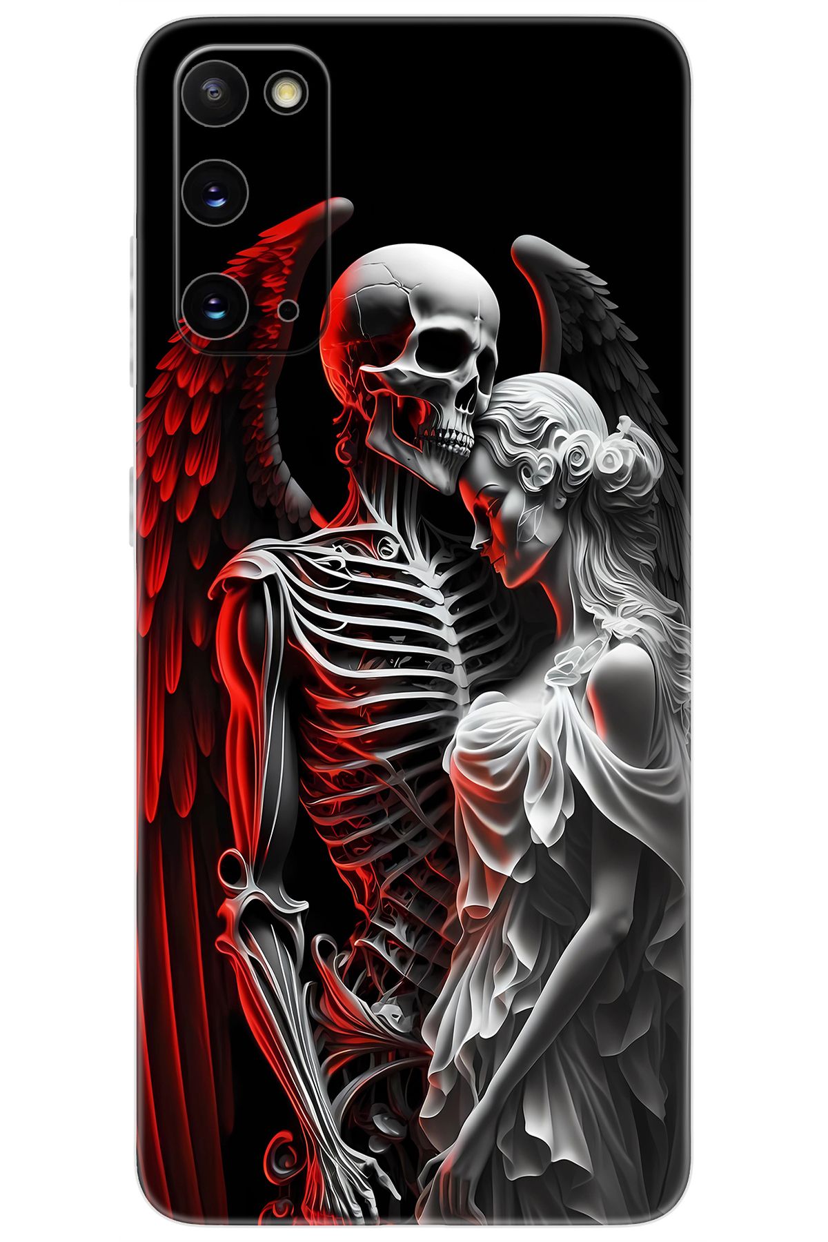 Ceppare Samsung Galaxy S20 (SM-G980F) Uyumlu Kılıf Desenli Silikon İskelet ve Melek Aşkı STK:644 CP-BLqDyLq