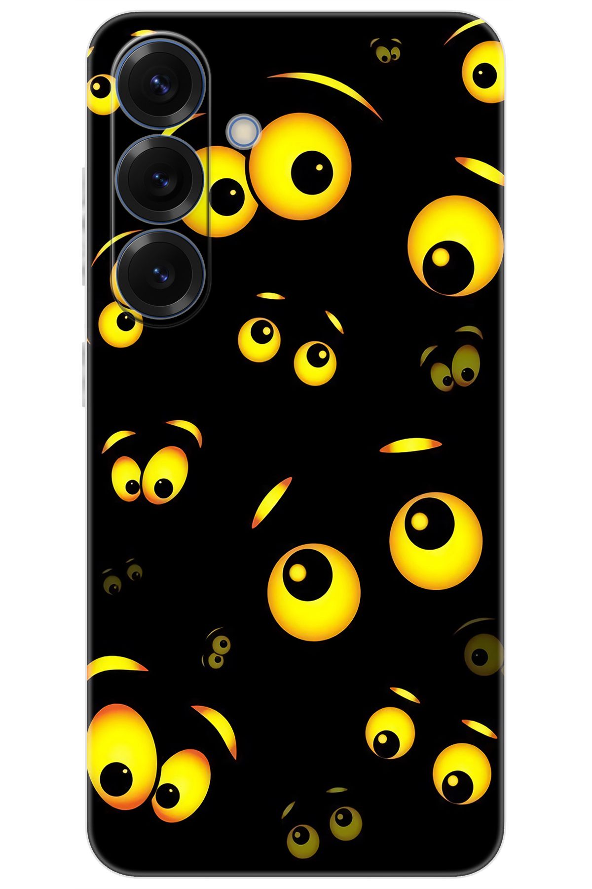 Ceppare Samsung Galaxy S25 (SM-S931B) Uyumlu Kılıf Desen Baskılı Silikon Emoji Gözler STK:746 CP-QF2vLtW