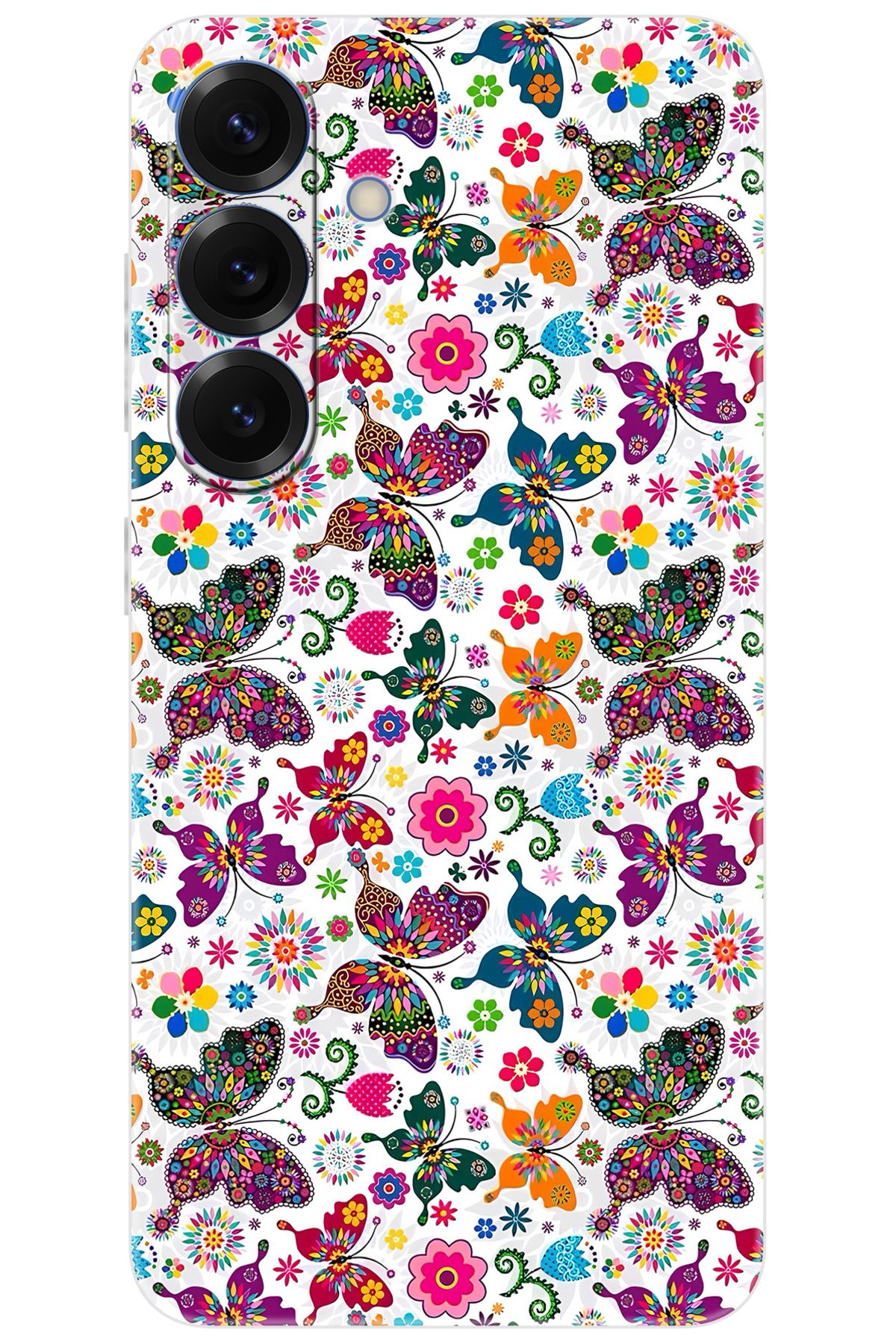 Ceppare Samsung Galaxy S25 (SM-S931B) Uyumlu Kılıf Desen Baskılı Silikon Kelebek STK:700 CP-aD2C8qc