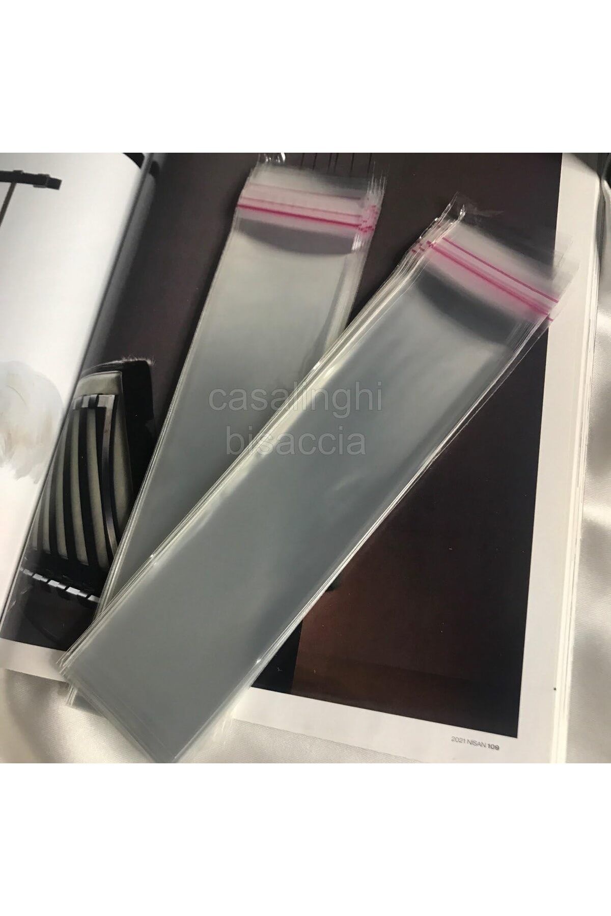 STOREMAX srh 5x20 CM (Kapak Payı Dahil) Kendinden Yapışkanlı Şeffaf Poşet Bantlı Jelatin Opp Torba Pak