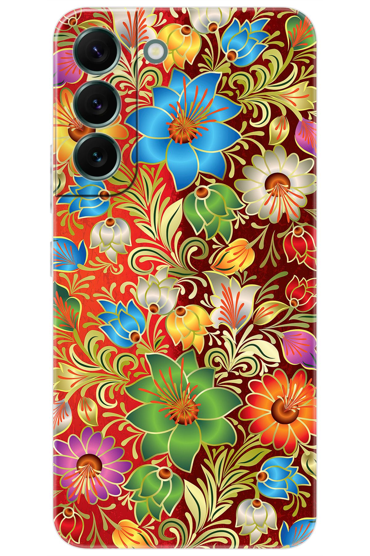 Ceppare Samsung Galaxy S22 (SM-G991B) Uyumlu Kılıf Desen Baskılı Silikon Çiçekler Serisi STK:532 CP-pmxhYGo
