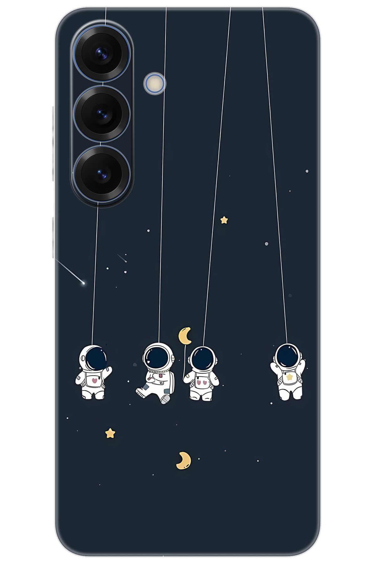 Ceppare Samsung Galaxy S25 (SM-S931B) Uyumlu Kılıf Desen Baskılı Silikon Astronot STK:663 CP-ygaGIWT
