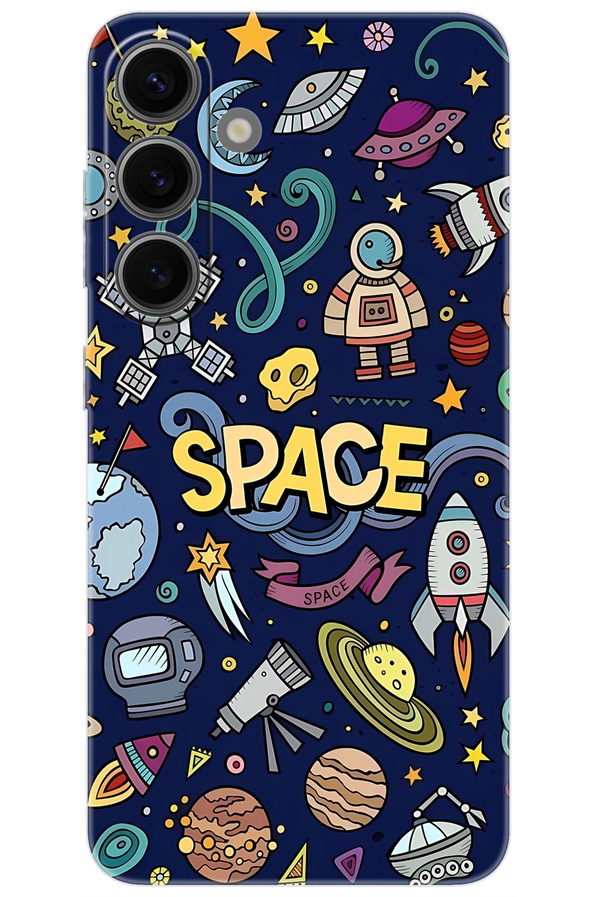 Ceppare Samsung Galaxy S24 (SM-S921B) Uyumlu Kılıf Desen Baskılı Silikon Space STK:623 CP-WCgly00