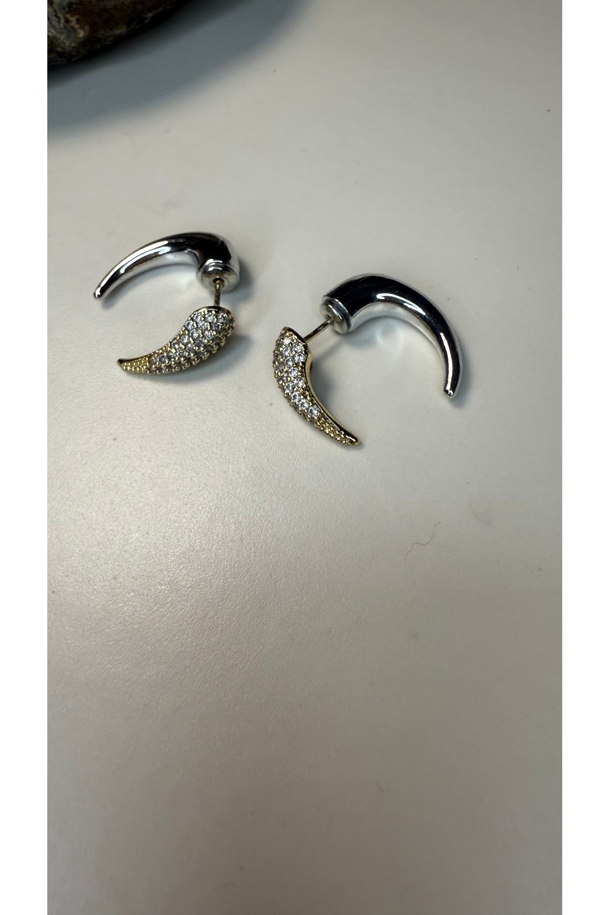 byNICCE Fildişi küpe zirkon silver