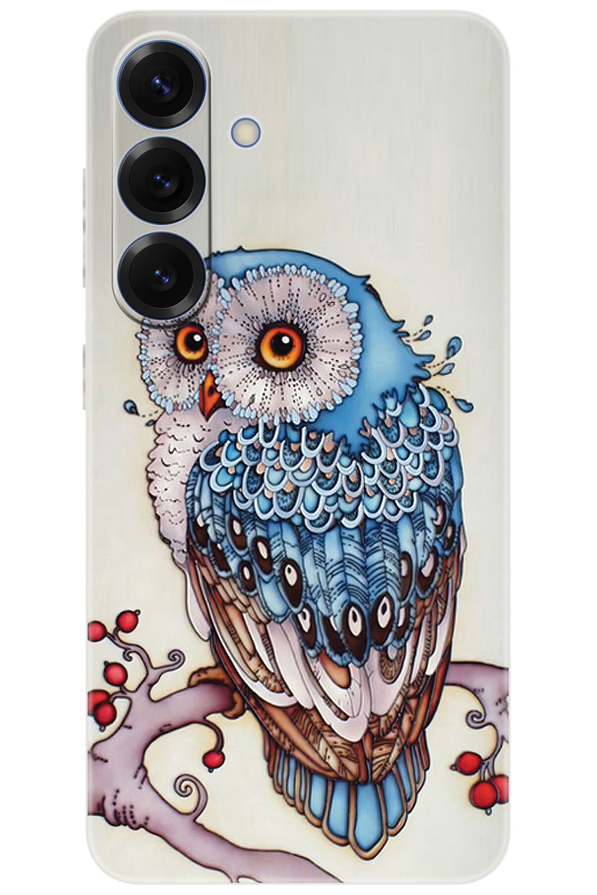 Ceppare Samsung Galaxy S25 (SM-S931B) Uyumlu Kılıf Desen Baskılı Silikon Baykuş STK:563 CP-ASIB7eu
