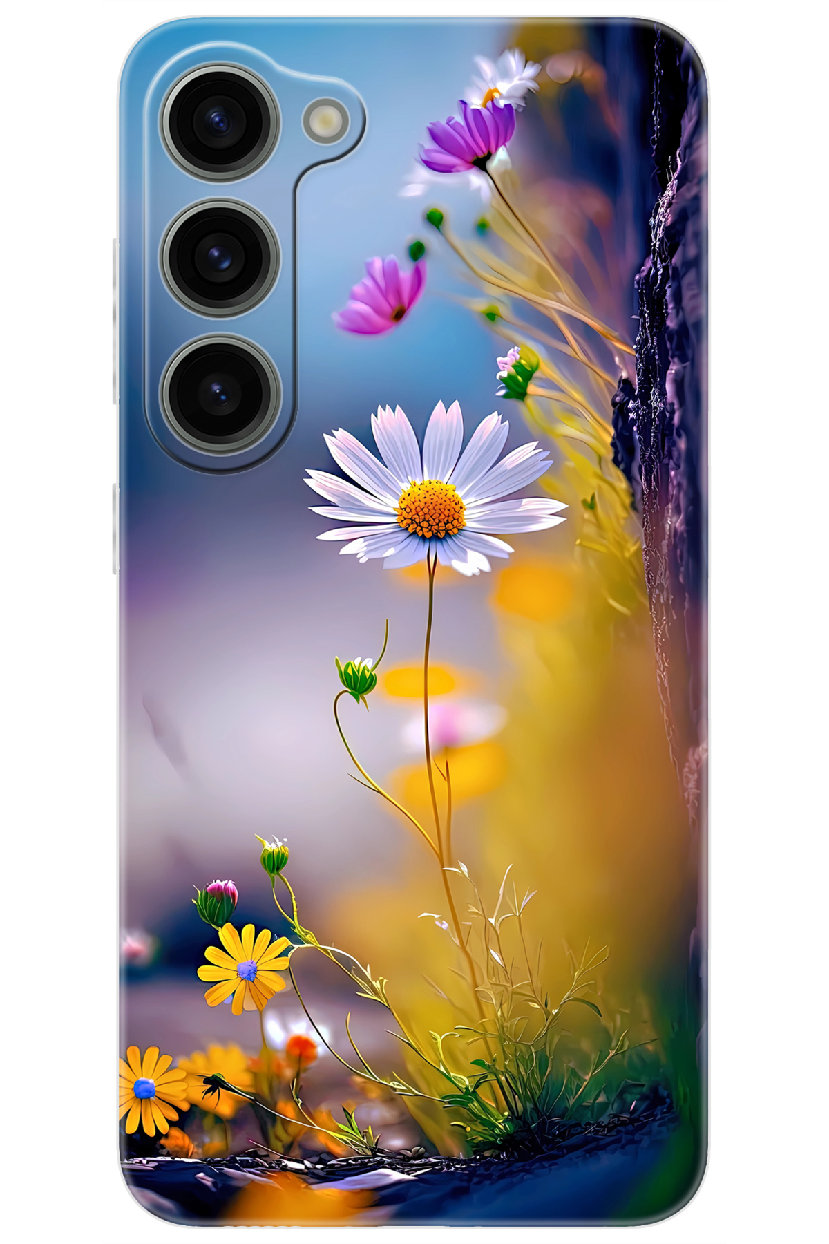 Samsung Galaxy S23 (SM-S911B) Compatible Case Pattern Printed Silicone Daisy Serial NGO:1000 CP-iB9N9cI