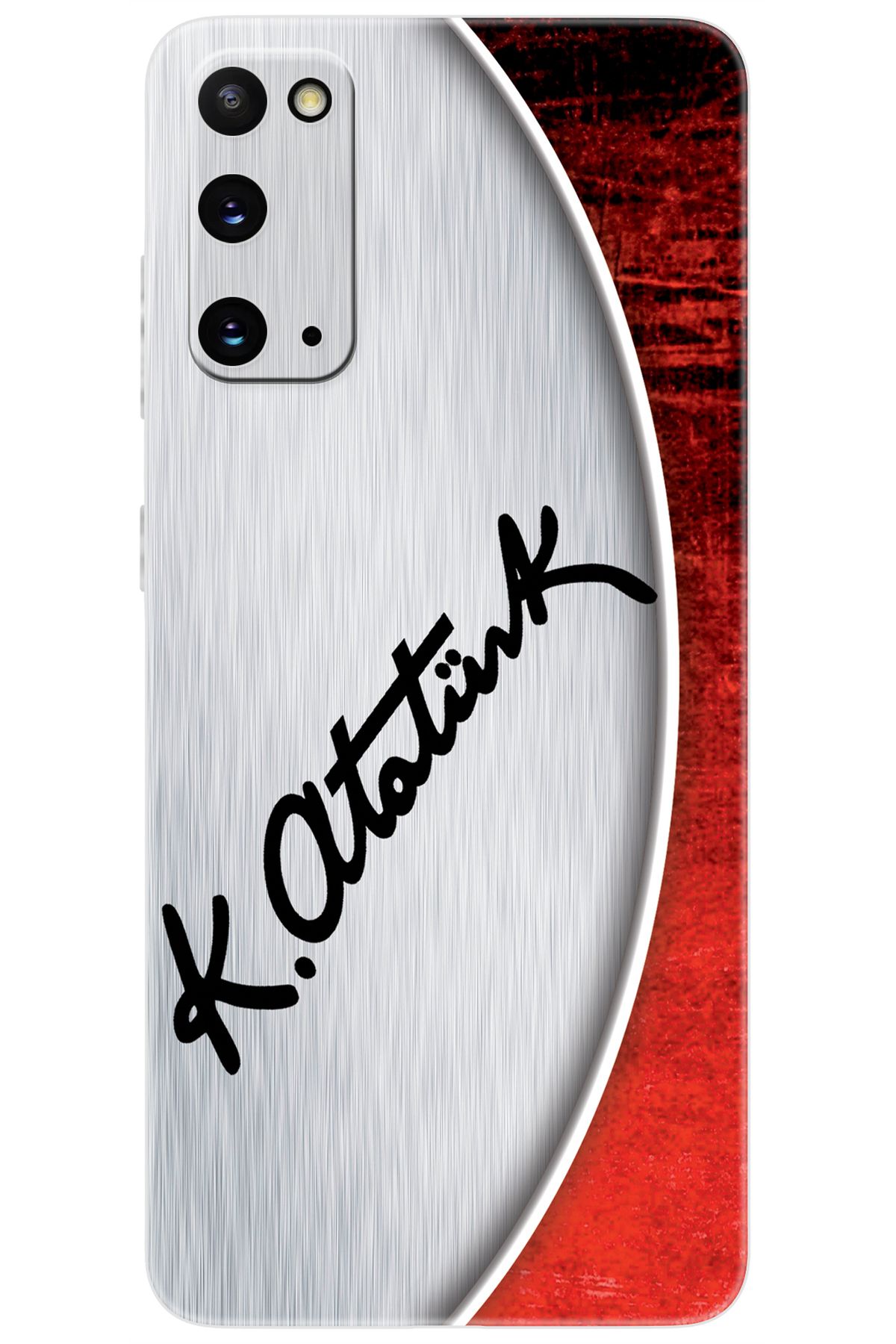 Ceppare Samsung Galaxy S20 (SM-G980F) Uyumlu Kılıf Desen Baskılı Silikon Atatürk İmzası STK:393 CP-h9UYpB4