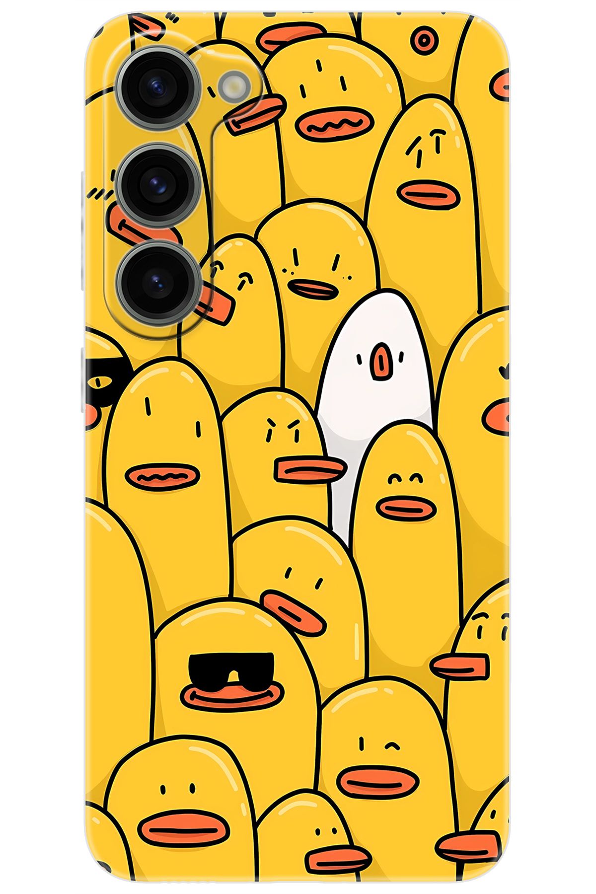 Ceppare Samsung Galaxy S23 (SM-S911B) Uyumlu Kılıf Desen Baskılı Silikon Cool Ördek STK:650 CP-wlMFxjK