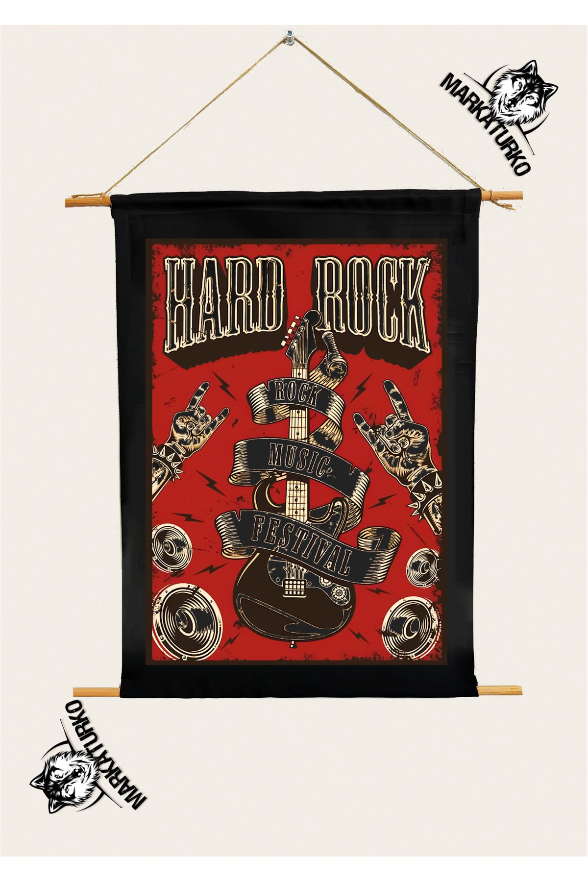 MarkaTurko HARD ROCK ÖZEL TASARIM SÜBLİMASYON BASKI TABLO 1976-2