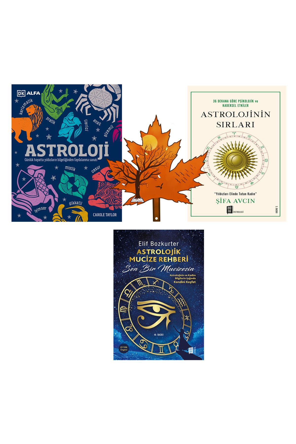Alfa Yayınları astroloji (ciltli) - astrolojinin sırları - astrolojik mucize rehberi -astroloji set- kitap ayracı