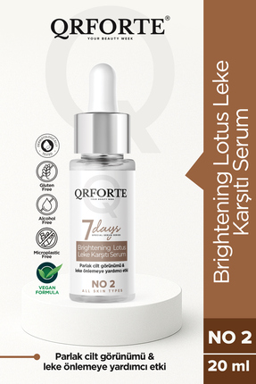 QRFORTE Brightening Lotus Leke Karşıtı Serum – Parlak Cilt & Lotus Etkisi 20ml