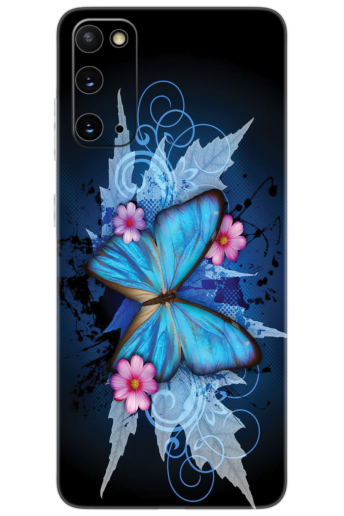 Ceppare Samsung Galaxy S20 (SM-G980F) Uyumlu Kılıf Desen Baskılı Silikon Kelebek Resim STK:550 CP-2RehTZc