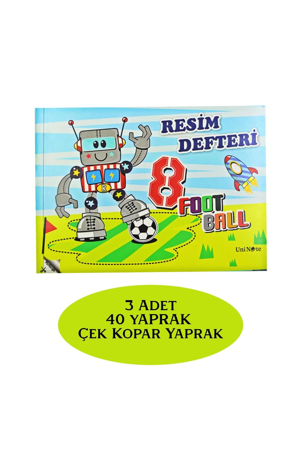 Çınar Çınar Uninote Resim Defteri Dikişli Küçük Boy A5 40 Yaprak 3 Adet