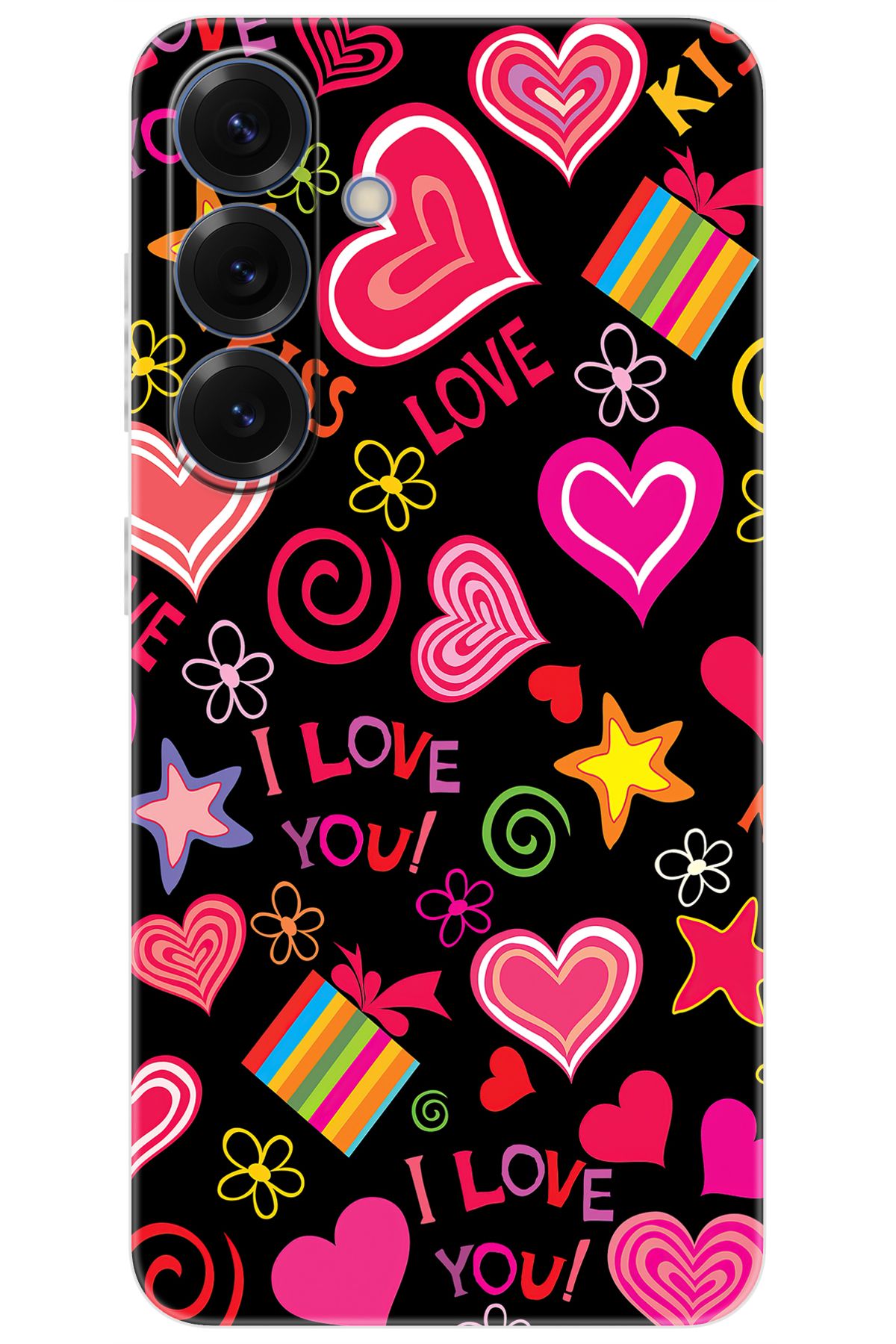 Ceppare Samsung Galaxy S25 (SM-S931B) Uyumlu Kılıf Desen Baskılı Silikon Kıss Love STK:265 CP-BZYSn0V