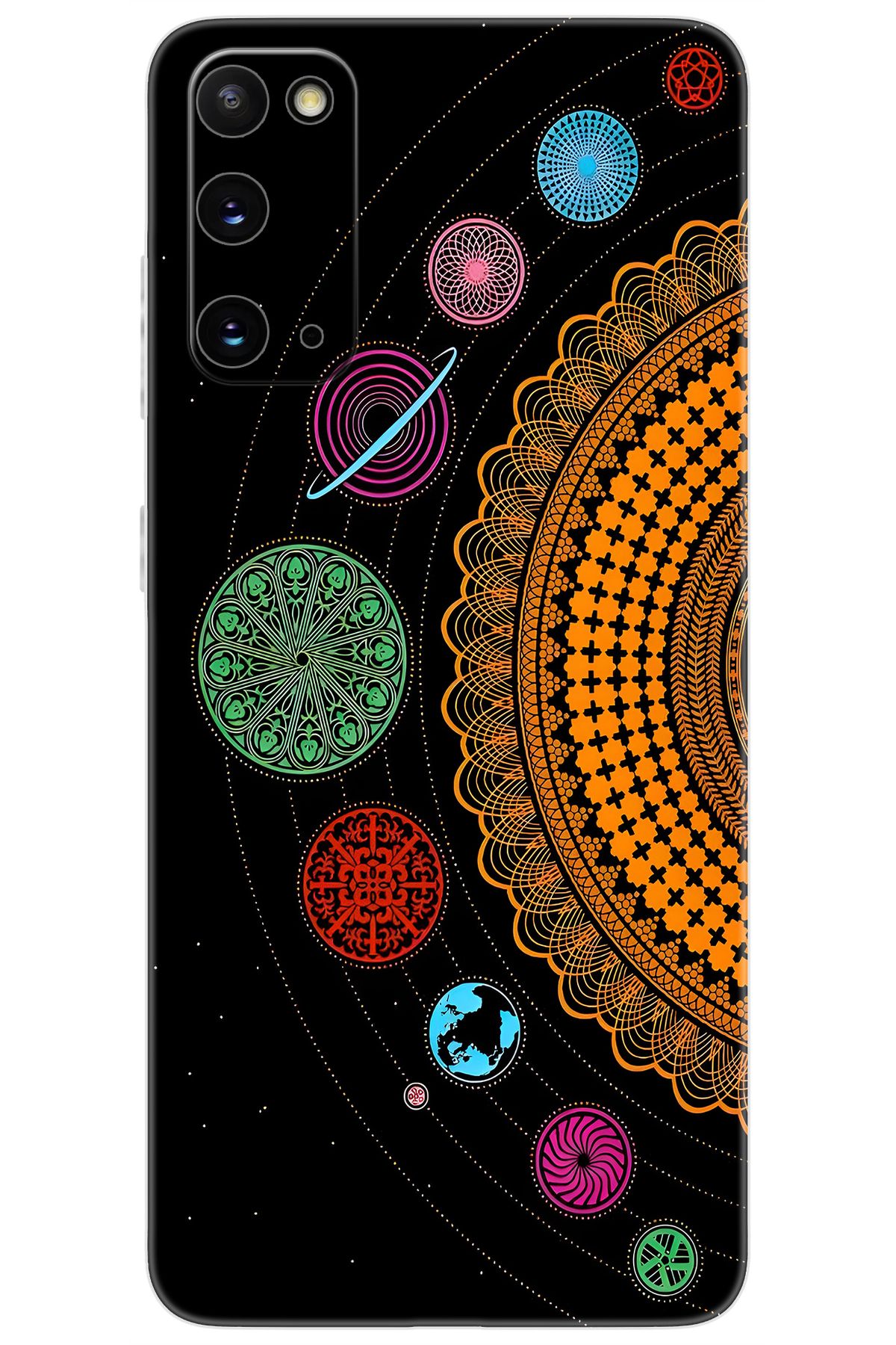 Ceppare Samsung Galaxy S20 (SM-G980F) Uyumlu Kılıf Desen Baskı Silikon Gezegenler Tasarım STK:648 CP-tWQ4DnM