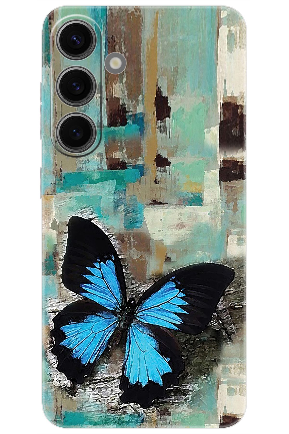 Ceppare Samsung Galaxy S24 (SM-S921B) Uyumlu Kılıf Desen Baskılı Silikon Kelebek Resim STK:549 CP-GoRQ4K2