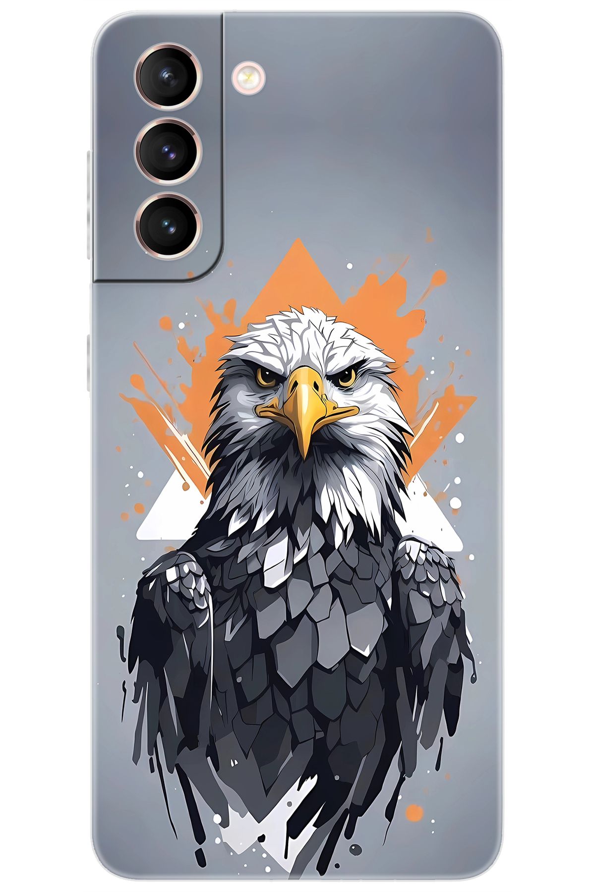Ceppare Samsung Galaxy S21 (SM-G991B) Uyumlu Kılıf Desen Baskılı Silikon Kartal STK:639 CP-PAZdTNm