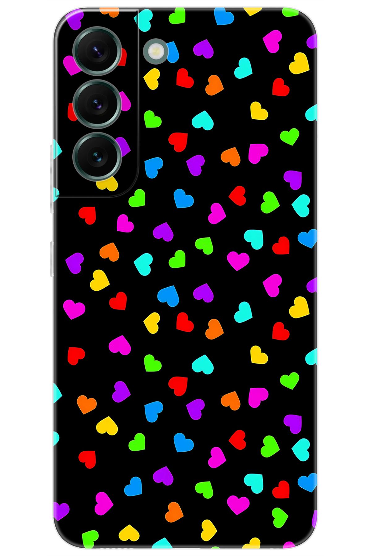 Ceppare Samsung Galaxy S22 (SM-G991B) Uyumlu Kılıf Desenli Silikon Renkli Minik Kalpler STK:1017 CP-6zWyLBl