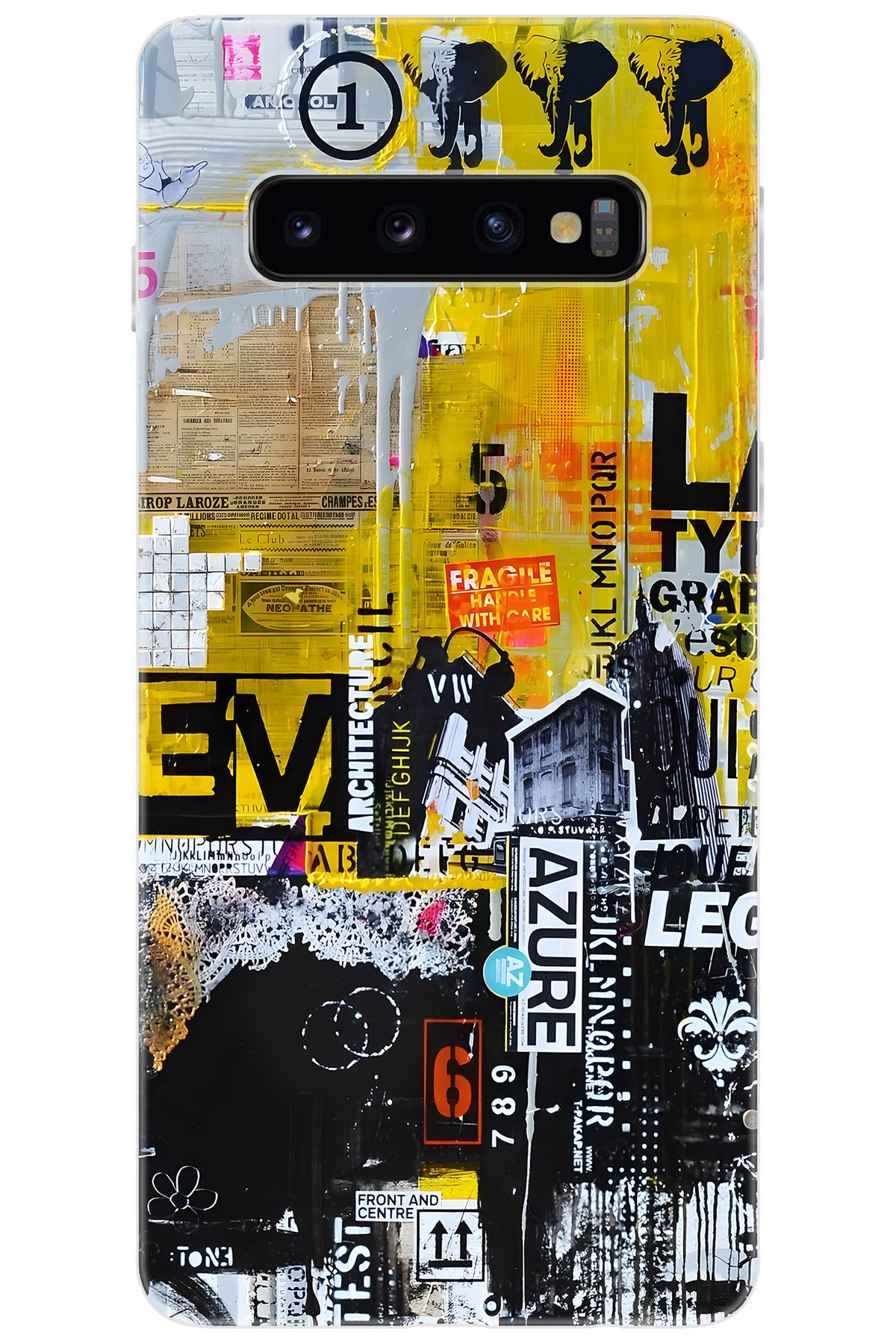 Ceppare Samsung Galaxy S10 (SM-G973F) Uyumlu Kılıf Desen Baskılı Silikon Sokak Sanatı STK:706 CP-mK1Vly7