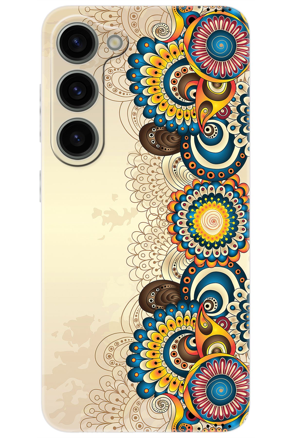 Ceppare Samsung Galaxy S23 (SM-S911B) Uyumlu Kılıf Desen Silikon Dekoratif Çiçek Tasarım STK:531 CP-CBrLJOs