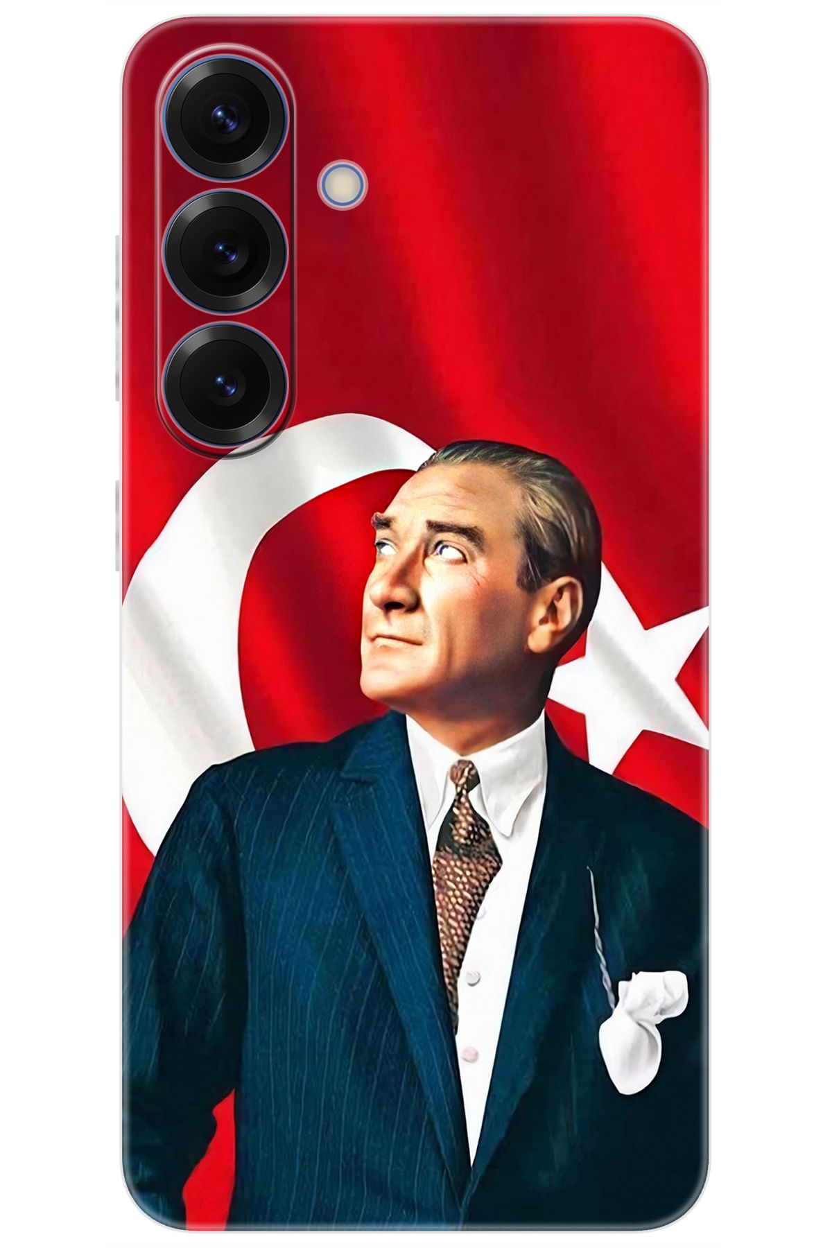 Ceppare Samsung Galaxy S25 (SM-S931B) Uyumlu Kılıf Desen Baskılı Silikon Atatürk STK:105 CP-6JGYire