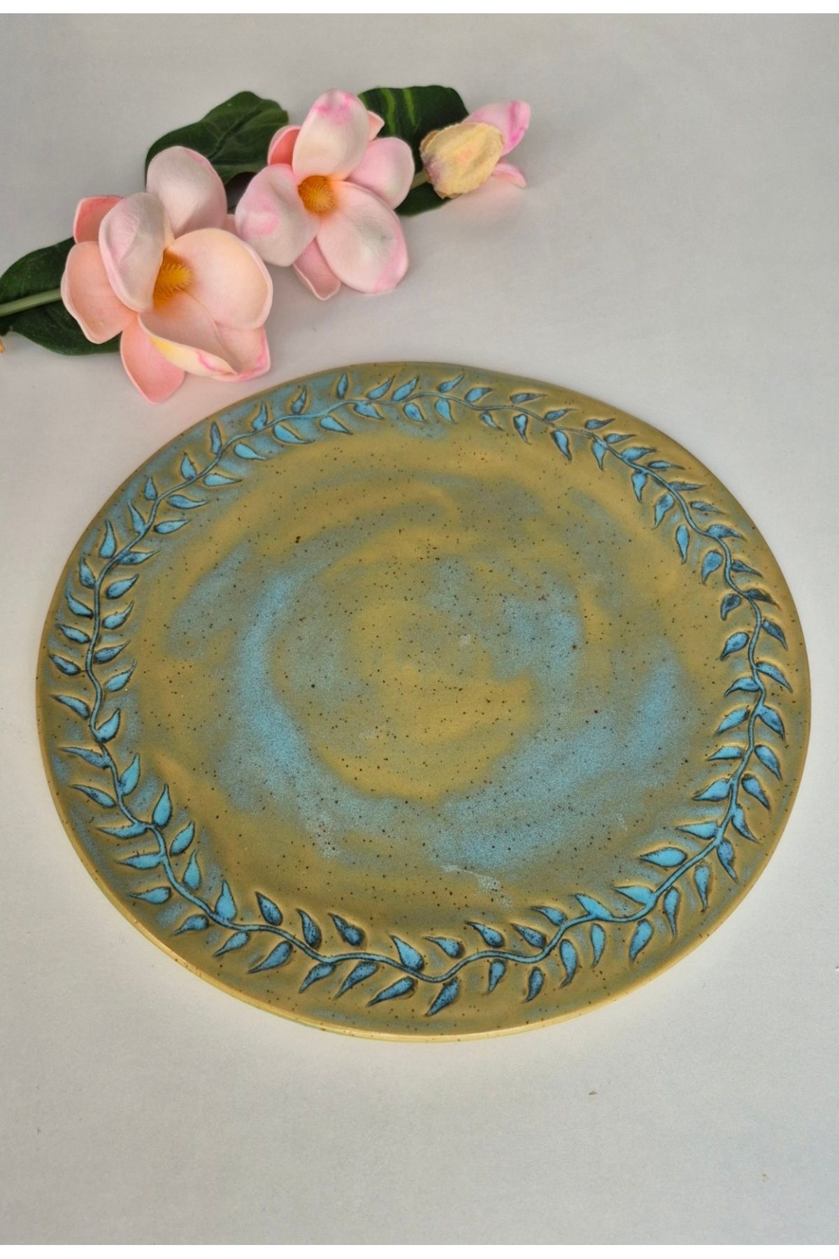 ARGE Rustik Şıklık Serisi El Yapımı Stoneware Seramik Servis Tabağı