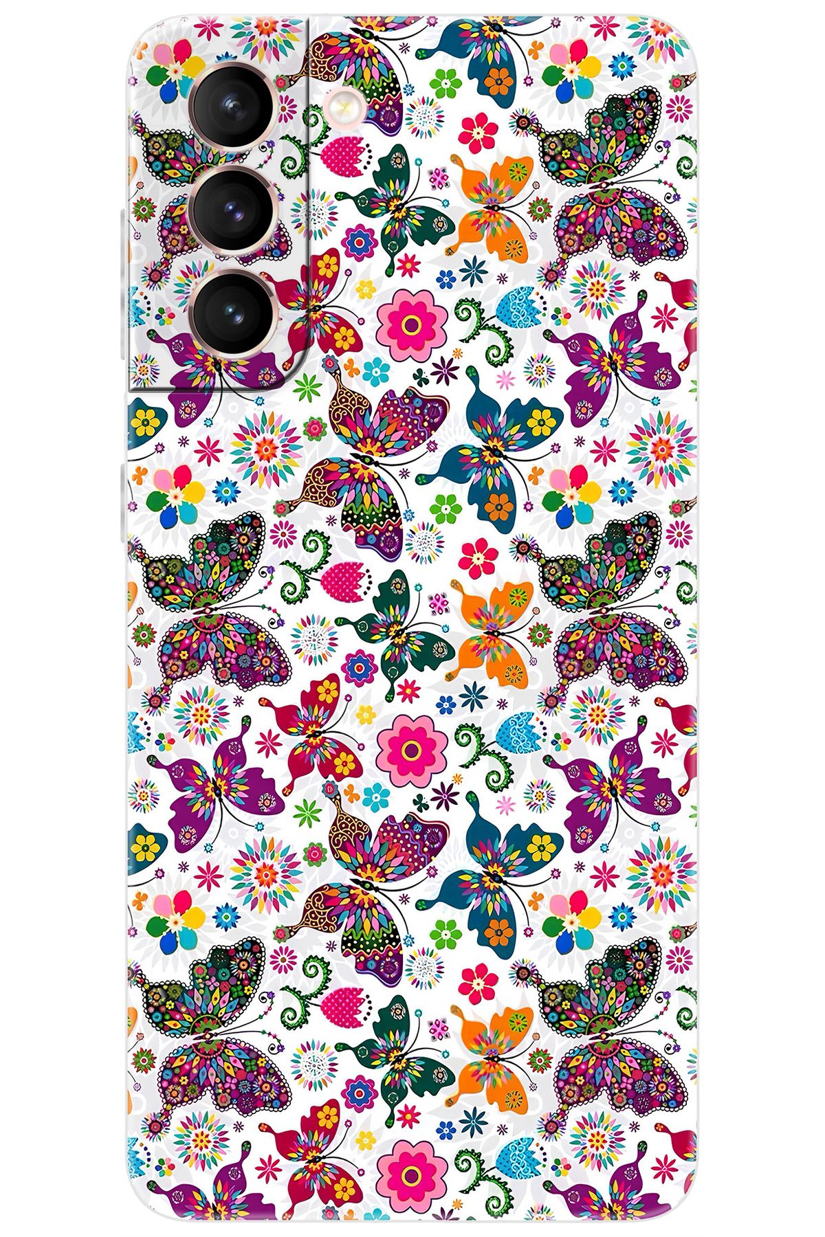 Ceppare Samsung Galaxy S21 (SM-G991B) Uyumlu Kılıf Desen Baskılı Silikon Kelebek STK:700 CP-z7DFA9K