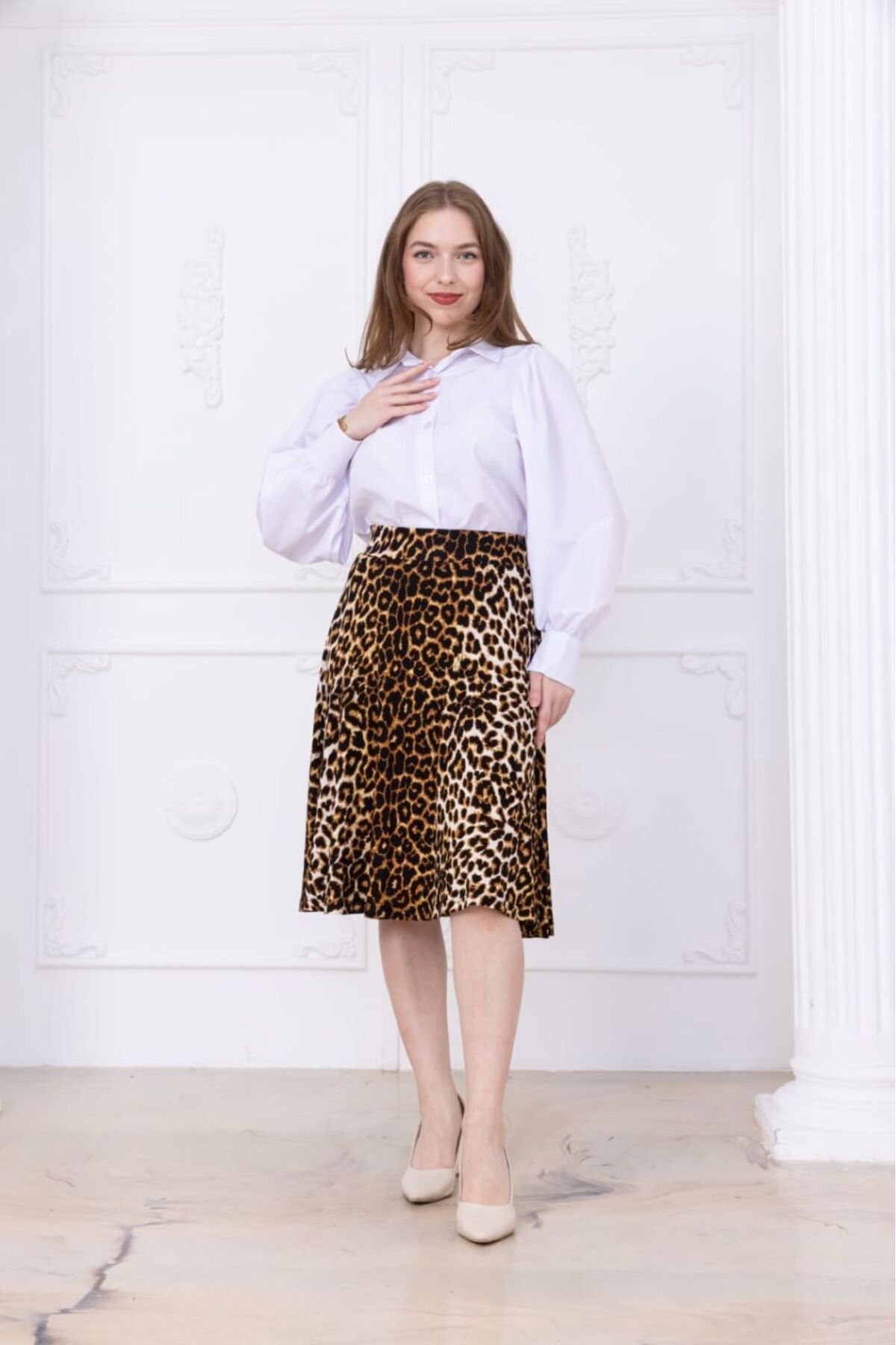 BARG FASHION Leoparlı Şortlu Etek