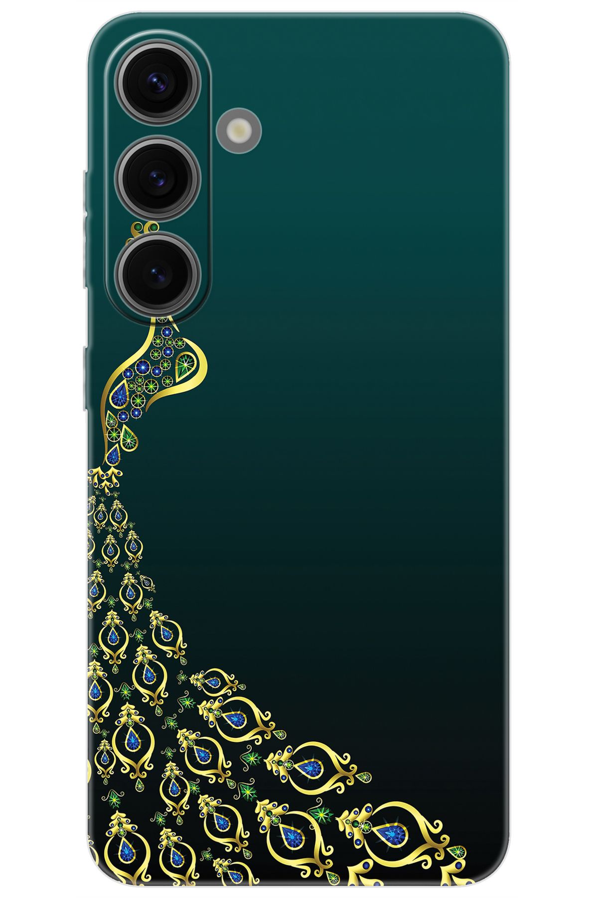 Ceppare Samsung Galaxy S24 (SM-S921B) Uyumlu Kılıf Desen Baskılı Silikon Tavus Kuşu STK:540 CP-YZLfhSV