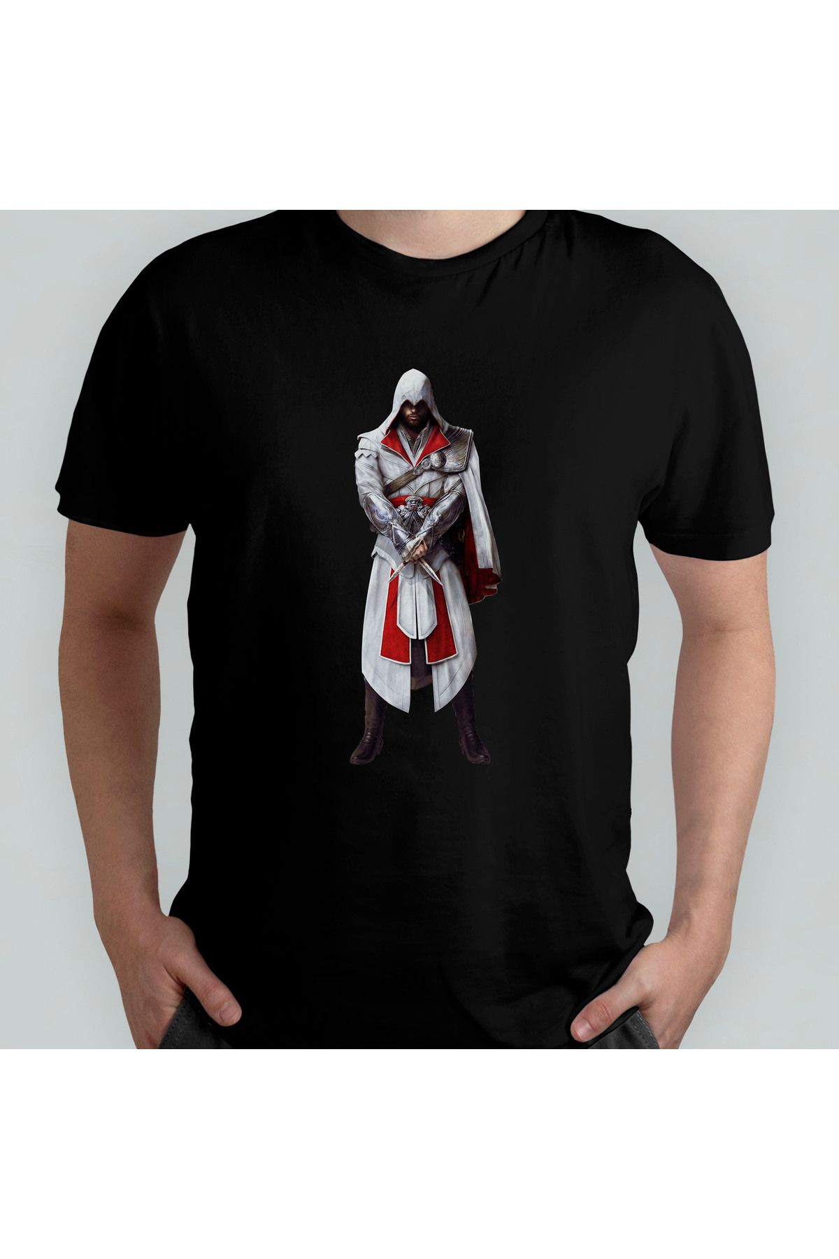 Pixxa Assassin's Creed Unisex %100 Pamuklu Bisiklet Yaka T-Shirt Model 2