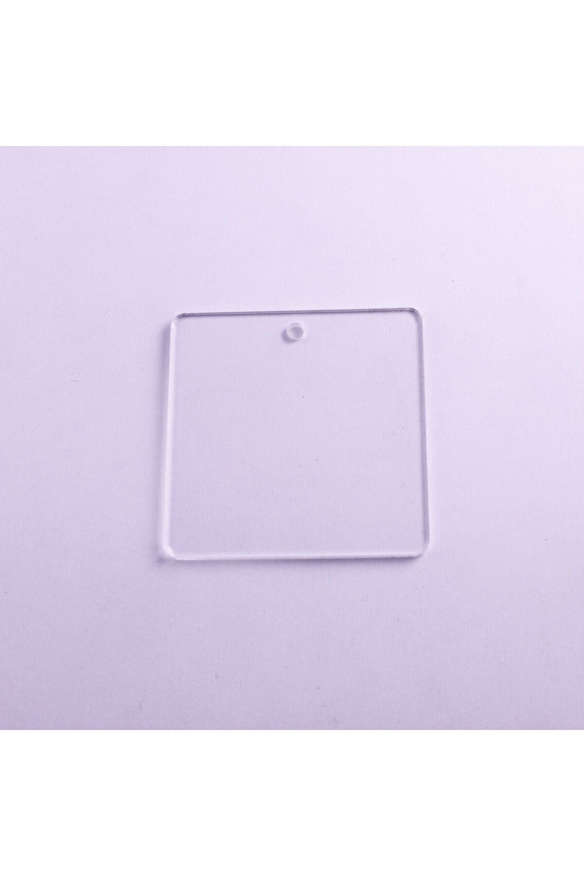 Pixel Pleksi Anahtarlık Dekoratif Kare 5cm 100 Adet Şeffaf ( 2mm Et Kalınlığı)
