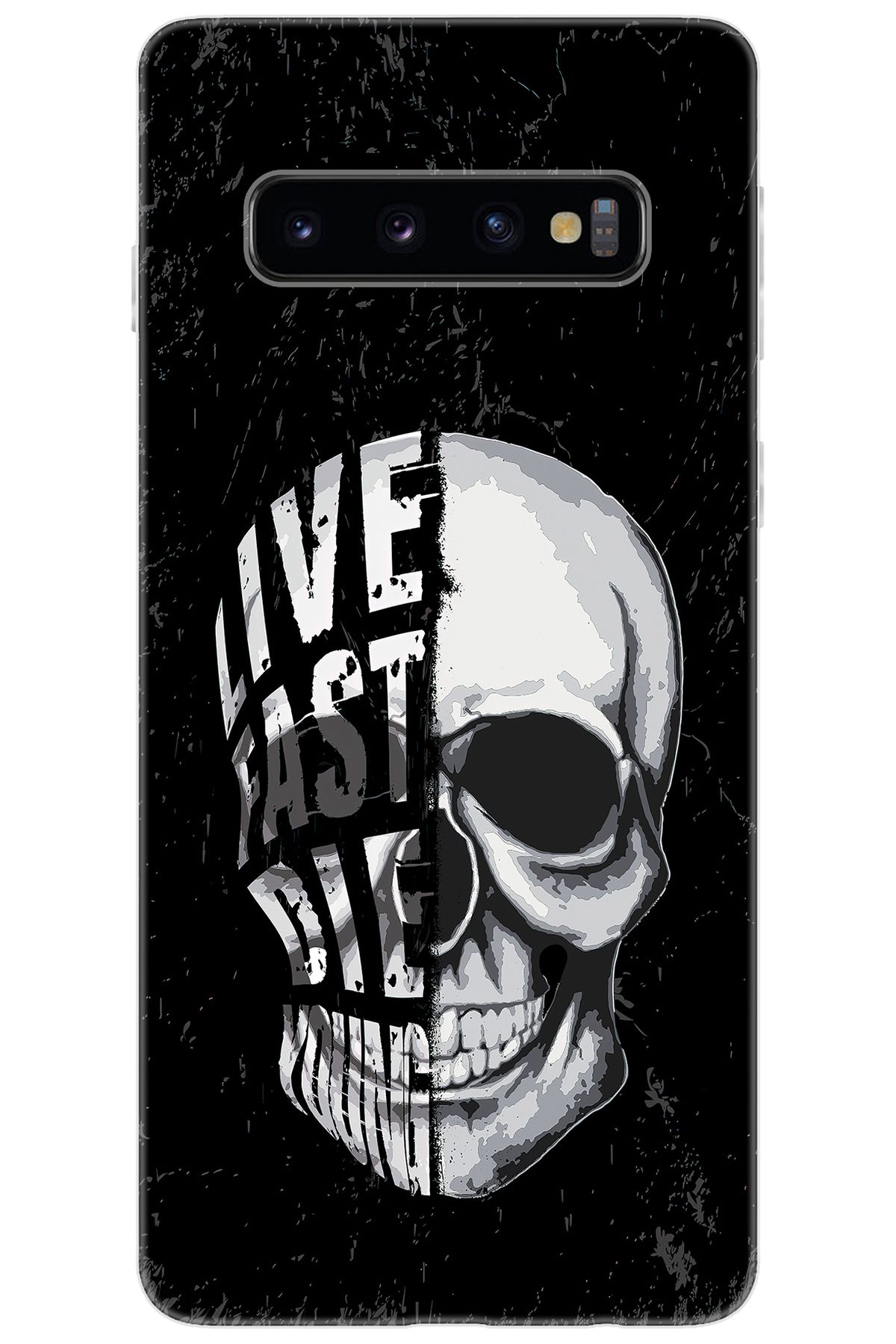Ceppare Samsung Galaxy S10 (SM-G973F) Uyumlu Kılıf Desen Baskılı Silikon Kuru Kafa STK:585 CP-eAfIyyM