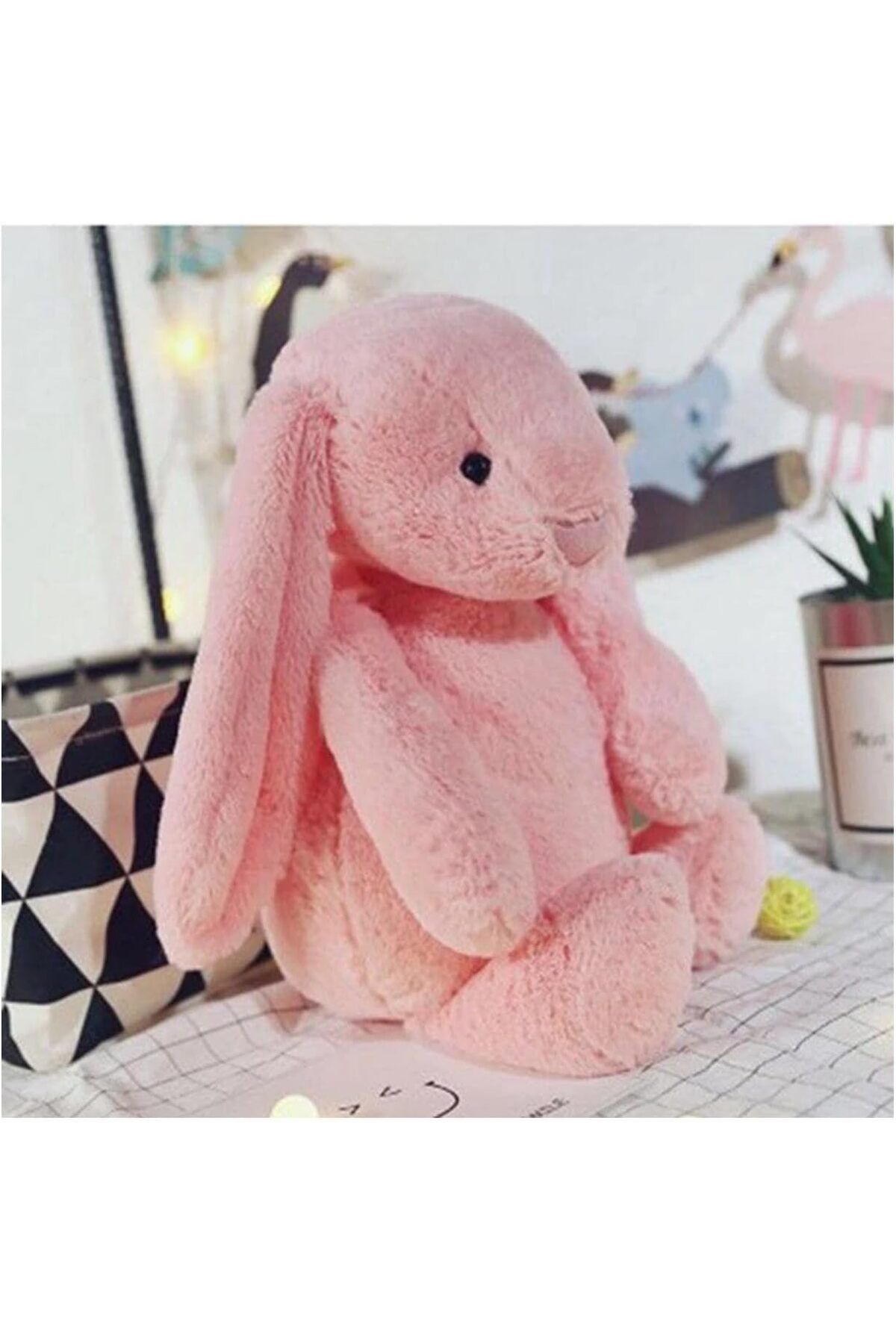 yenibagshop Arkadaşım Uzun Kulak Bunny Peluş Tavşan 65 cm Pembe