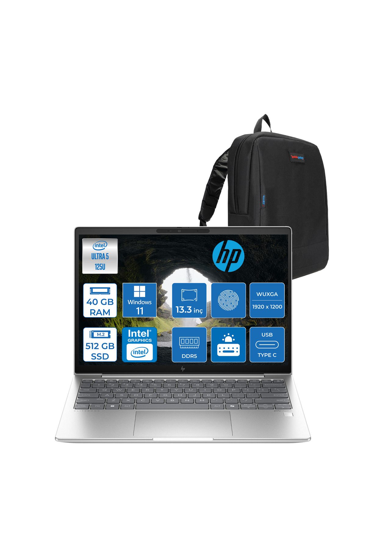 HP EliteBook 630 G11 Ultra 5 125U DDR5 40GB 512GB SSD 13.3" Wuxga IPS 300Nits W11H 9Y7R7ETH13+ZETTACNT