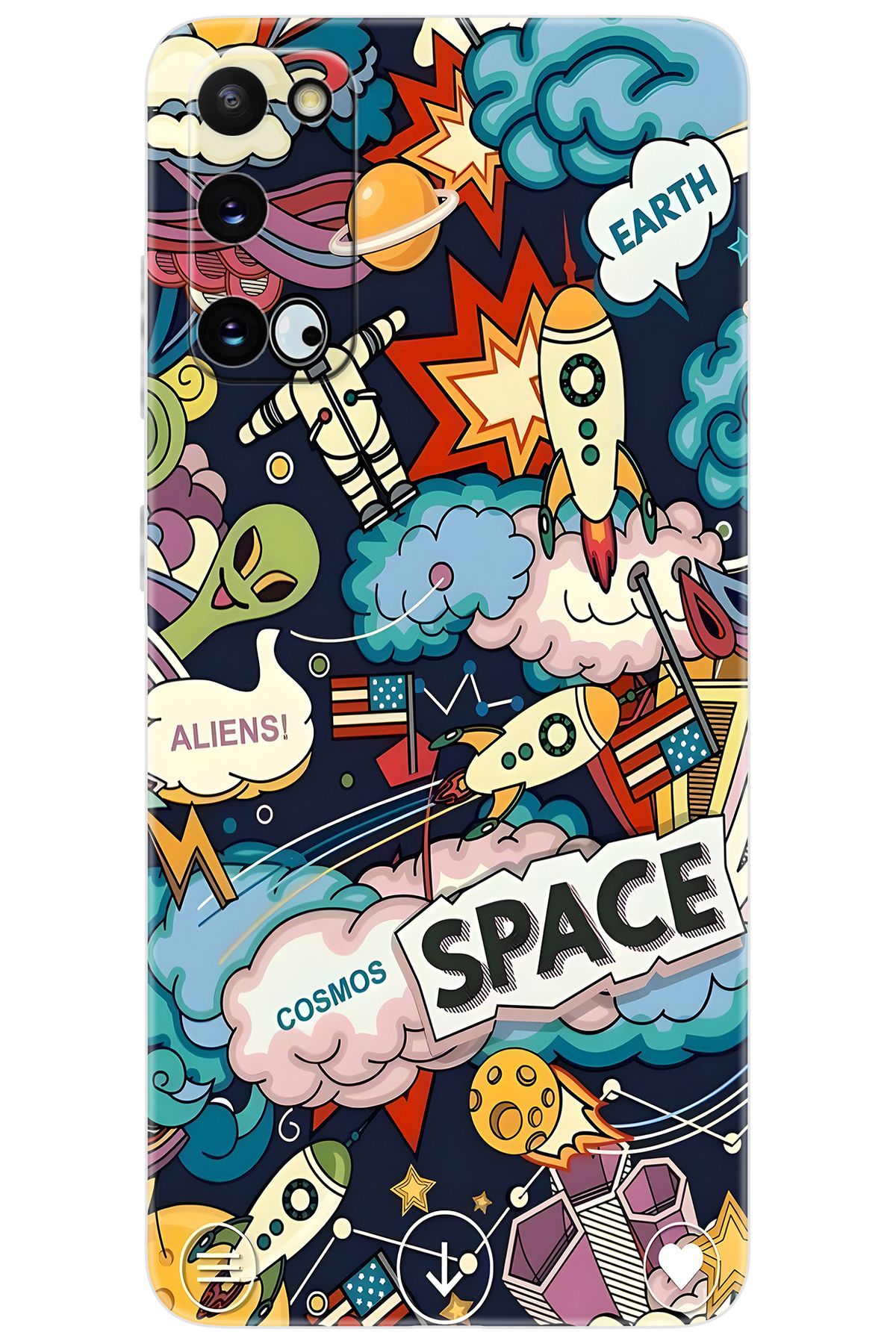 Ceppare Samsung Galaxy S20 (SM-G980F) Uyumlu Kılıf Desen Baskılı Silikon Space STK:633 CP-CoDZqMH