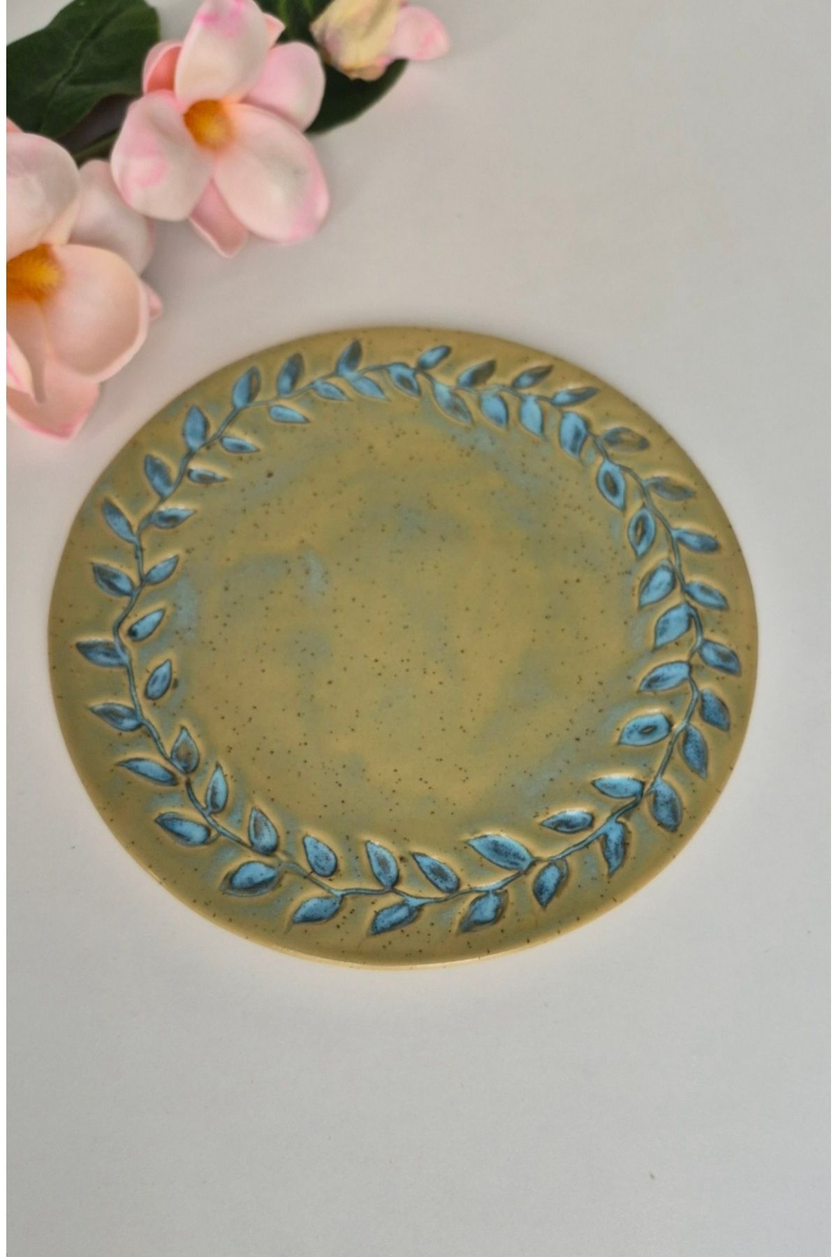 ARGE Rustik şıklık serisi stoneware seramik pasta tabağı