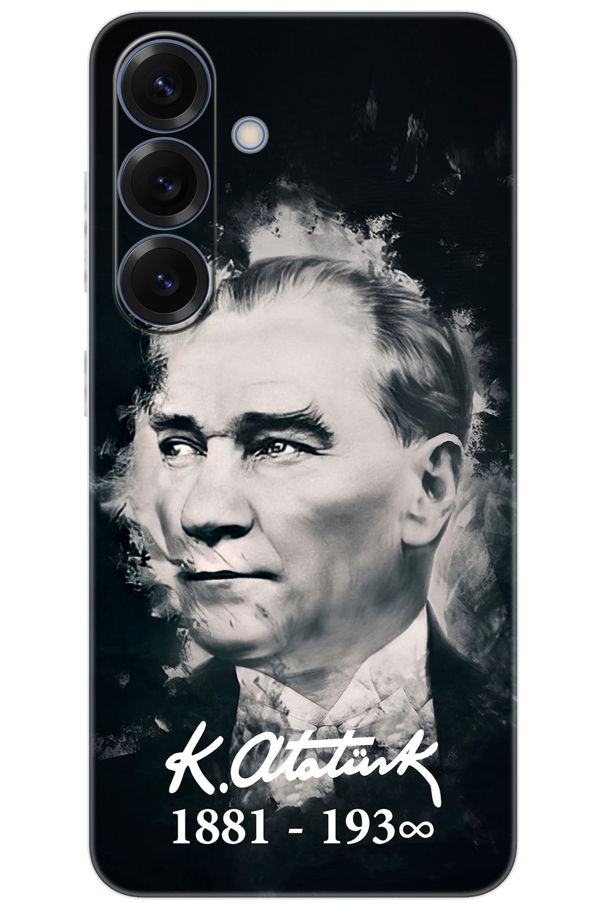 Ceppare Samsung Galaxy S25 (SM-S931B) Uyumlu Kılıf Desenli Silikon Mustafa Kemal Atatürk STK:388 CP-dXKIsfq