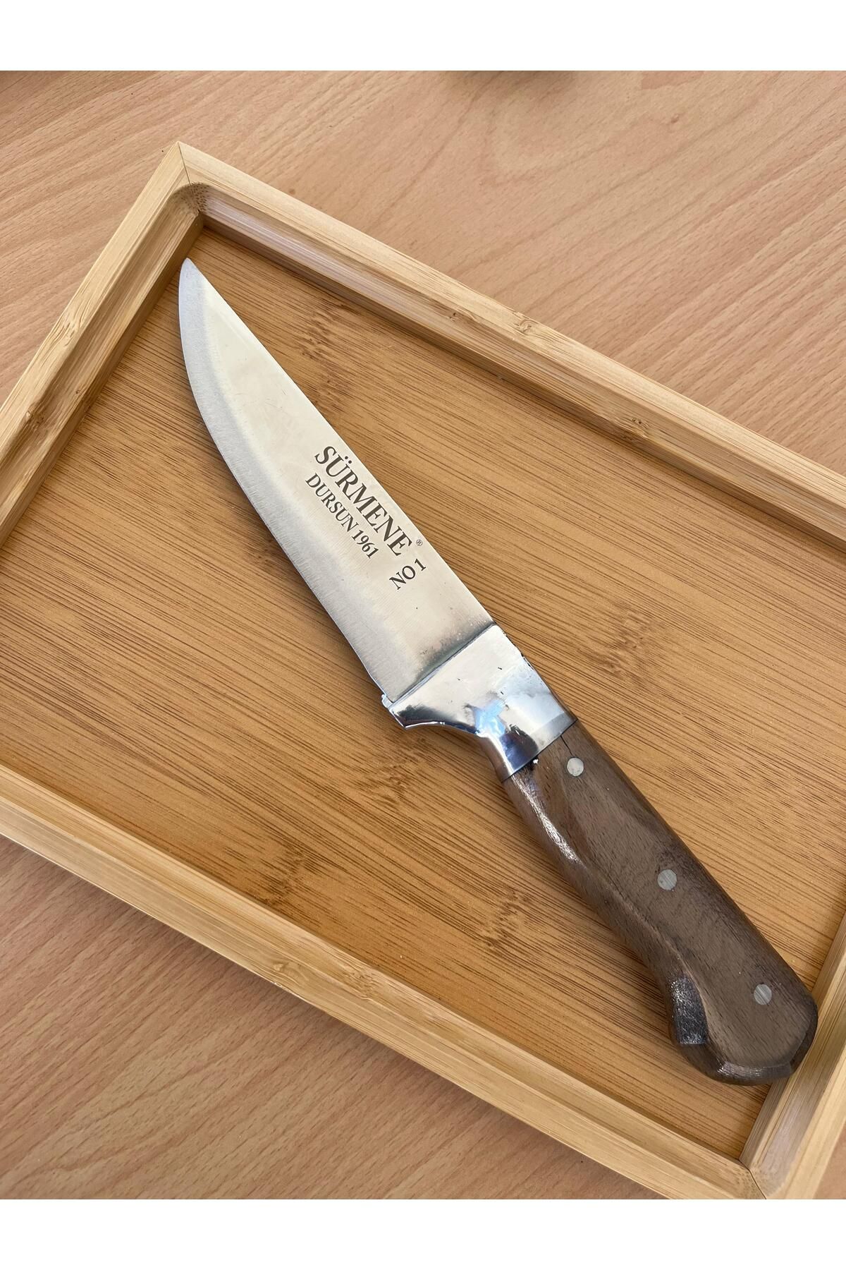 Sürmene Kurban Bıçağı No:1 Toplam 27 Cm, Ahşap Saplı Çelik Bıçak