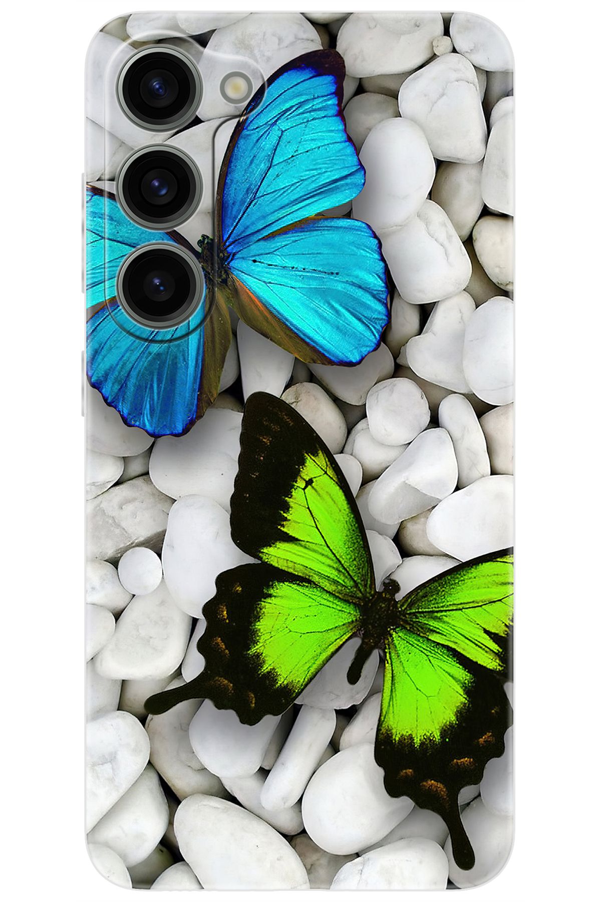 Ceppare Samsung Galaxy S23 (SM-S911B) Uyumlu Kılıf Desen Baskılı Silikon Kelebekler STK:148 CP-fApVYD6