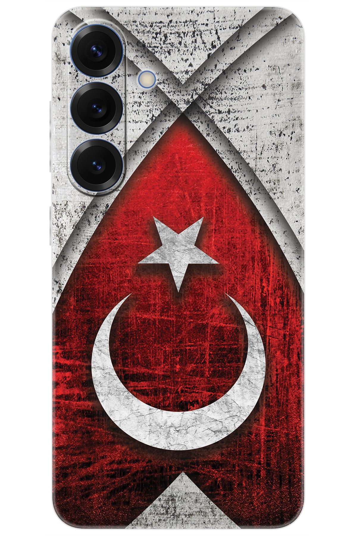 Ceppare Samsung Galaxy S25 (SM-S931B) Uyumlu Kılıf Desenli Silikon Türk Bayrağı Tasarım STK:380 CP-WwqvT3U