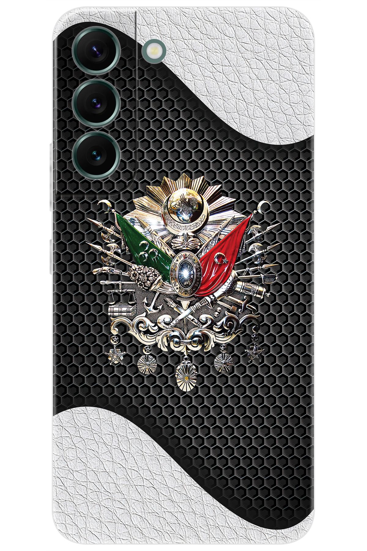 Ceppare Samsung Galaxy S22 (SM-G991B) Uyumlu Kılıf Desenli Silikon Osmanlı Tuğra Tasarım STK:415 CP-iYy9WoQ